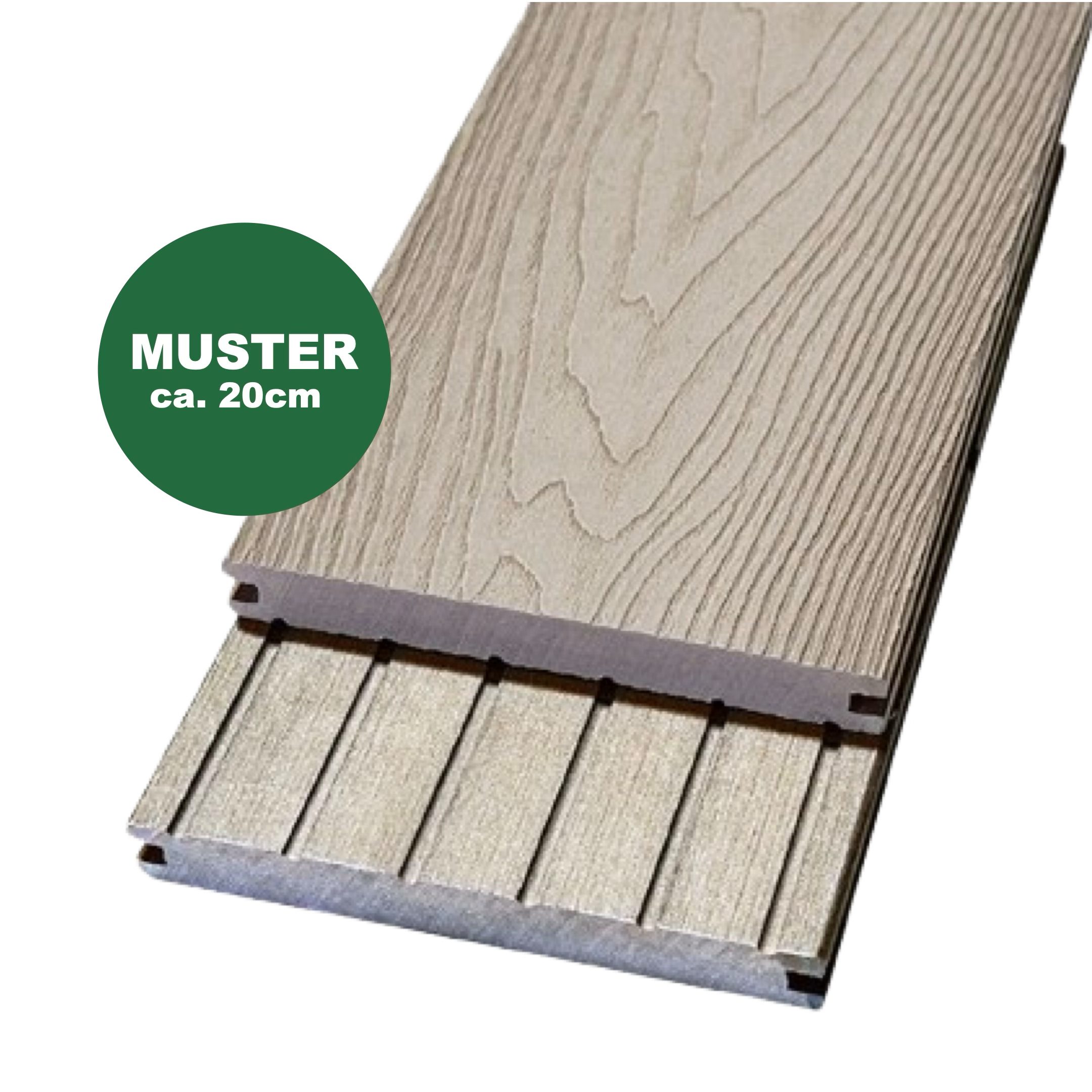 Woodstore24 Terrassendielen WoodoMalta WPC Massivdiele in Holzoptik für den Garten mit Clipsystem, (Bodenbelag Komplettset mit Unterkonstruktion, Clip-Befestigung, 2,4m L x 14,6cm B x 1,8cm Stärke, in grau, anthrazit & braun), Holzoptik, Klicksystem, Außenbereich, Gastronomie geeignet, wetterfest