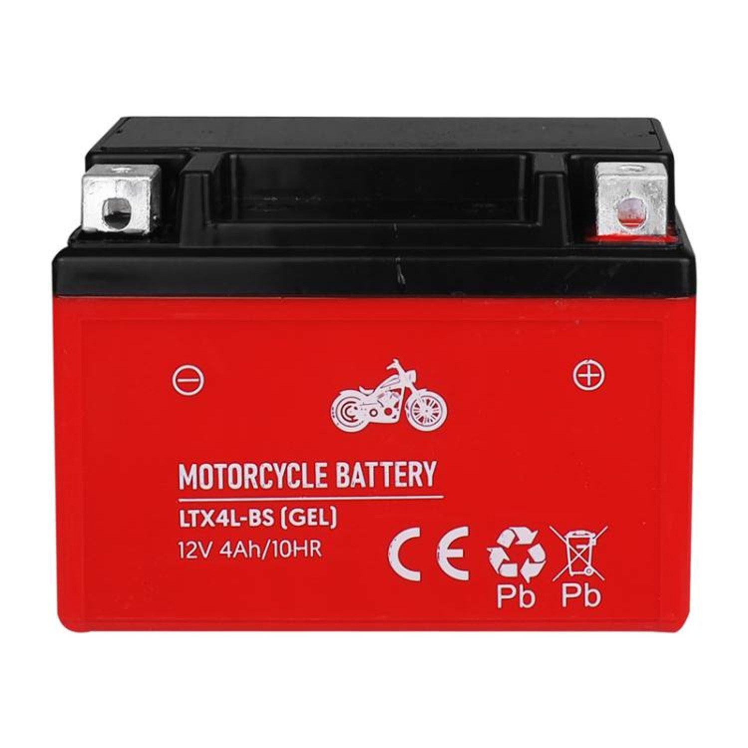 Lamex LTX4L-BS Gel-Motorradbatterie 12V 4Ah Akku (12 V), Gel-Batterie Motorrad