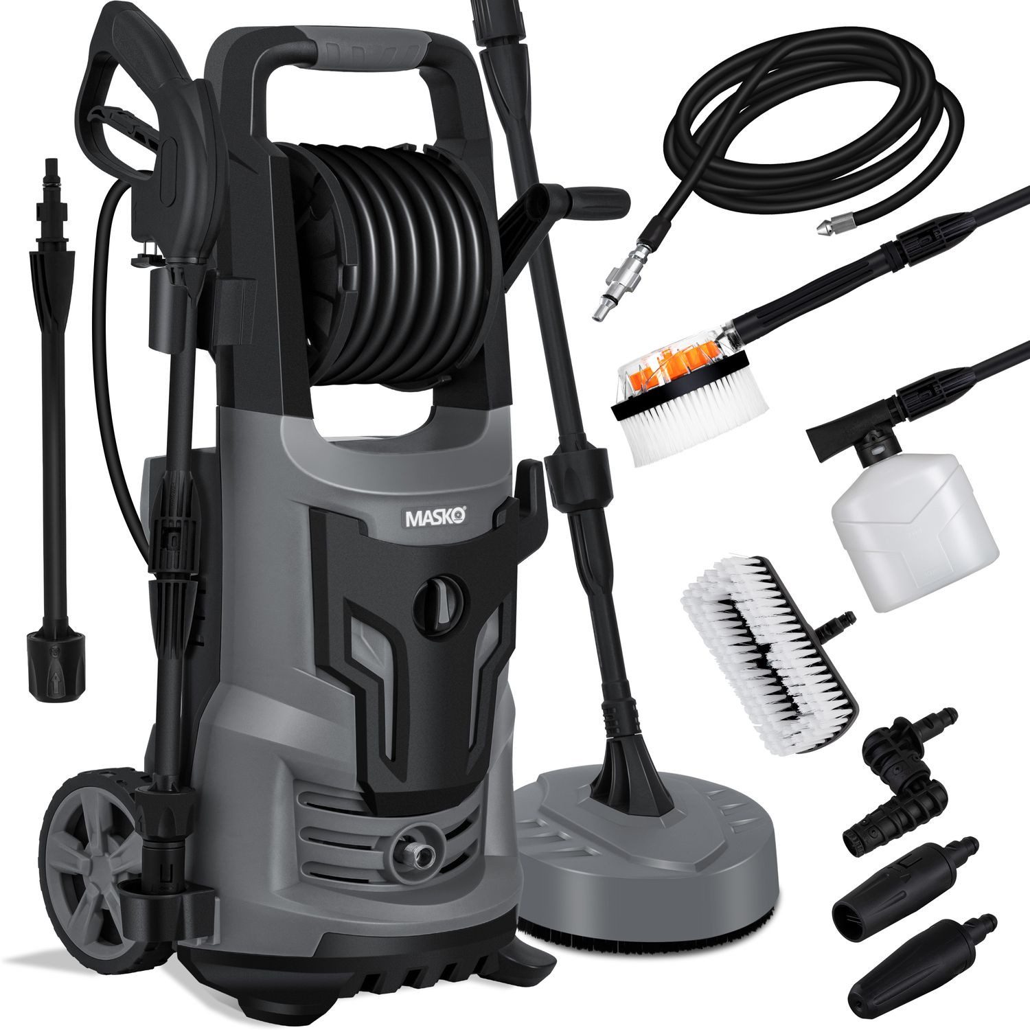 MASKO Минимойки, Druck max: 165 bar, 2200 W, Fördermenge max: 450 l/h, Минимойки 2200 Watt 165 bar 450 l/h mit Spule