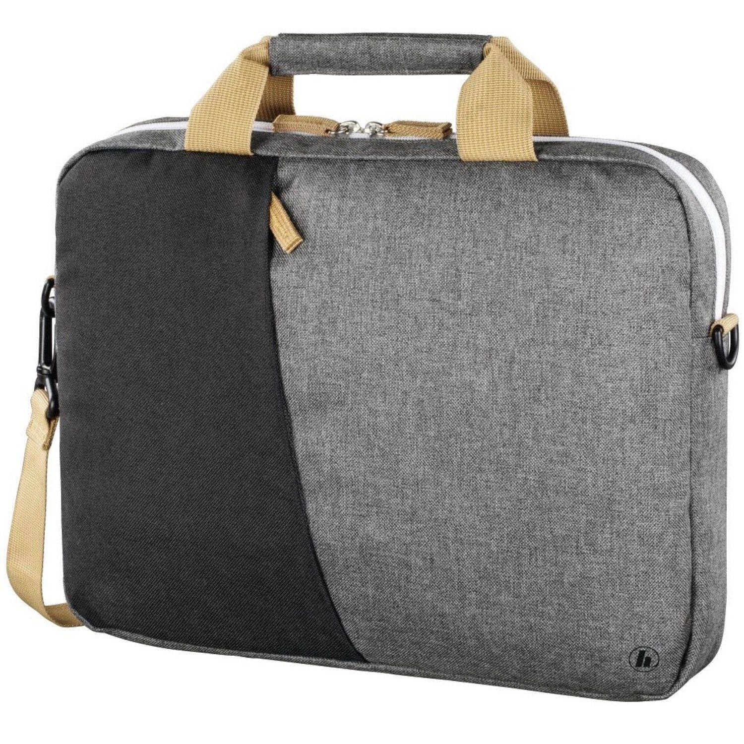 Hama Laptoptasche Notebook-Sleeve Florenz Laptop-Tasche Case Schwarz, Gepolsterte Business Hülle, Vordertasche, gepolsterter Schultergurt, Notebook-Fach mit Reißverschluss passend für 17" 17,1" 17,3" Zoll Laptop