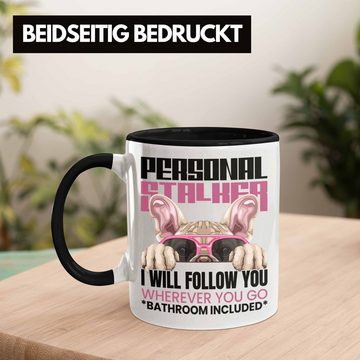 Trendation Tasse Französische Bulldogge Besitzerin Tasse Geschenk Lustiger Spruch Gesch