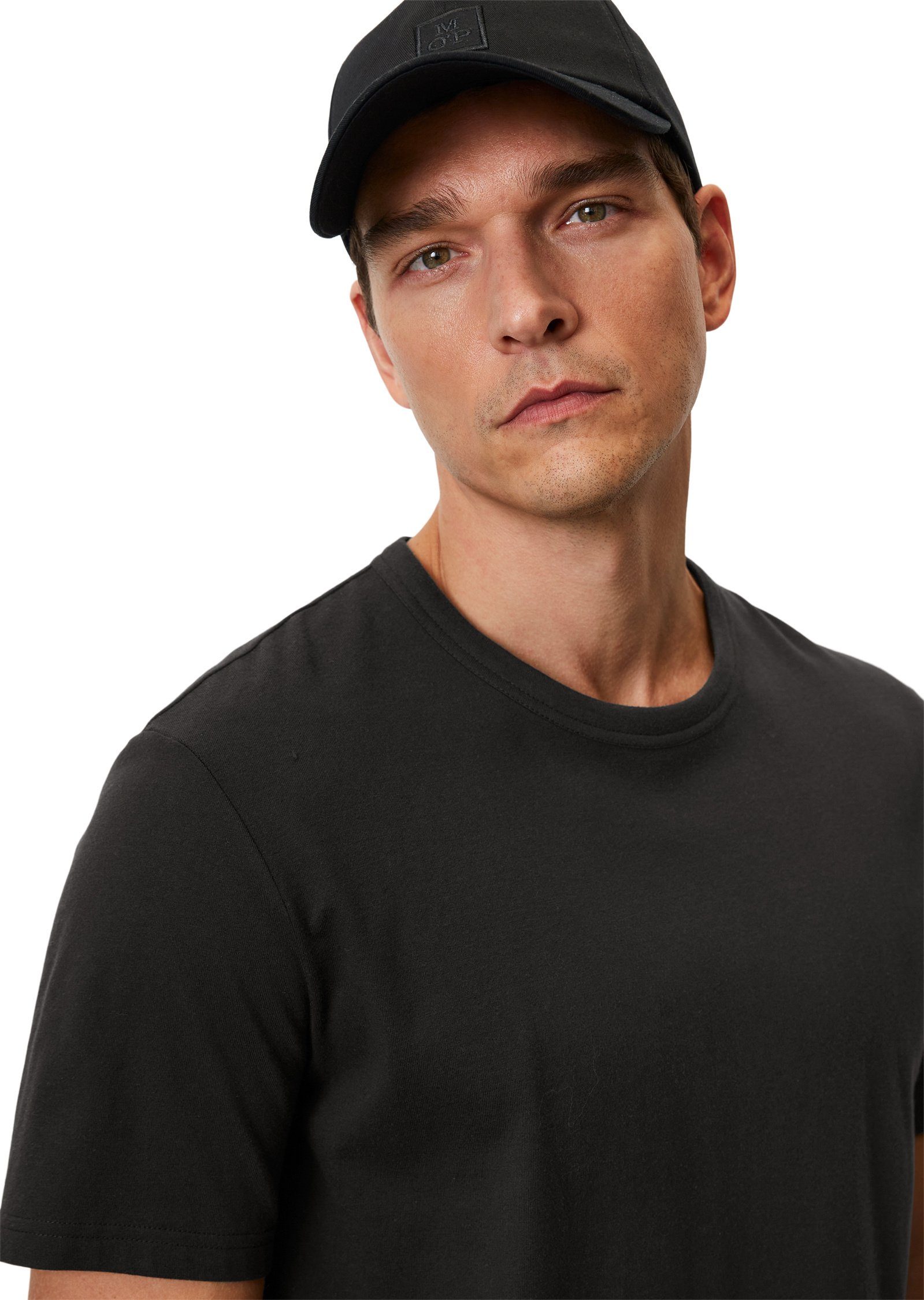 Marc O'Polo T-Shirt aus schwarz hochwertiger Baumwolle