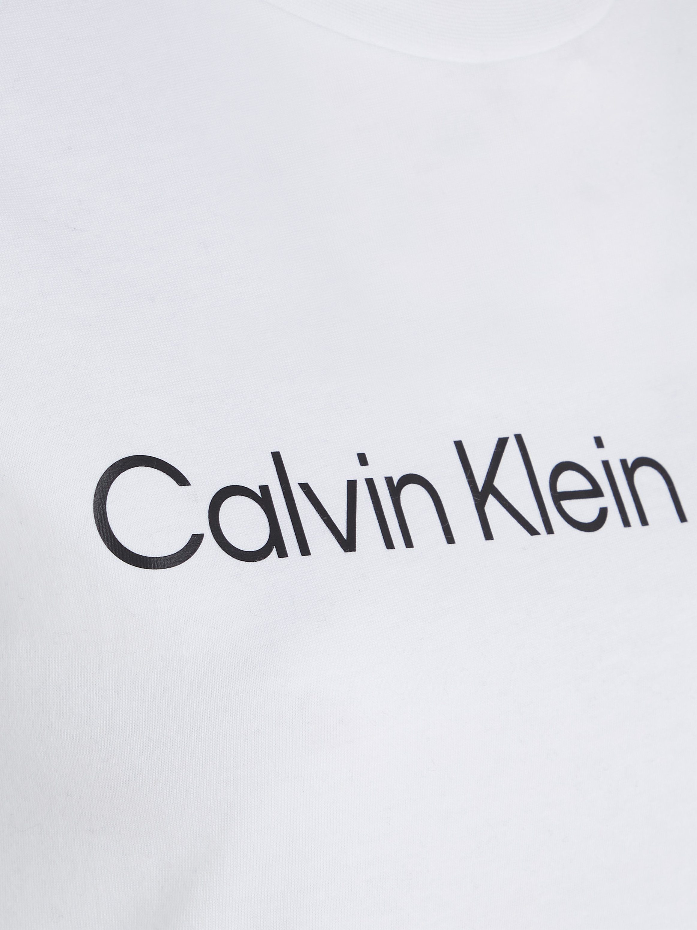 CK-Logoschriftzug TEE SLIM mit FIT Bright T-Shirt White Jeans INSTIT Klein Calvin LOGO CORE
