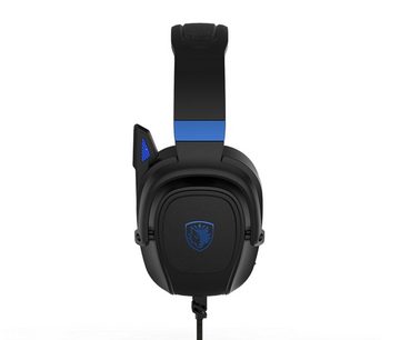 Sades Zpower SA-732 Gaming Headset, schwarz/blau, USB, kabelgebunden Gaming-Headset (Stereo, Over Ear, PC, PST, XBox, Nintendo Switch, VR, Phone)