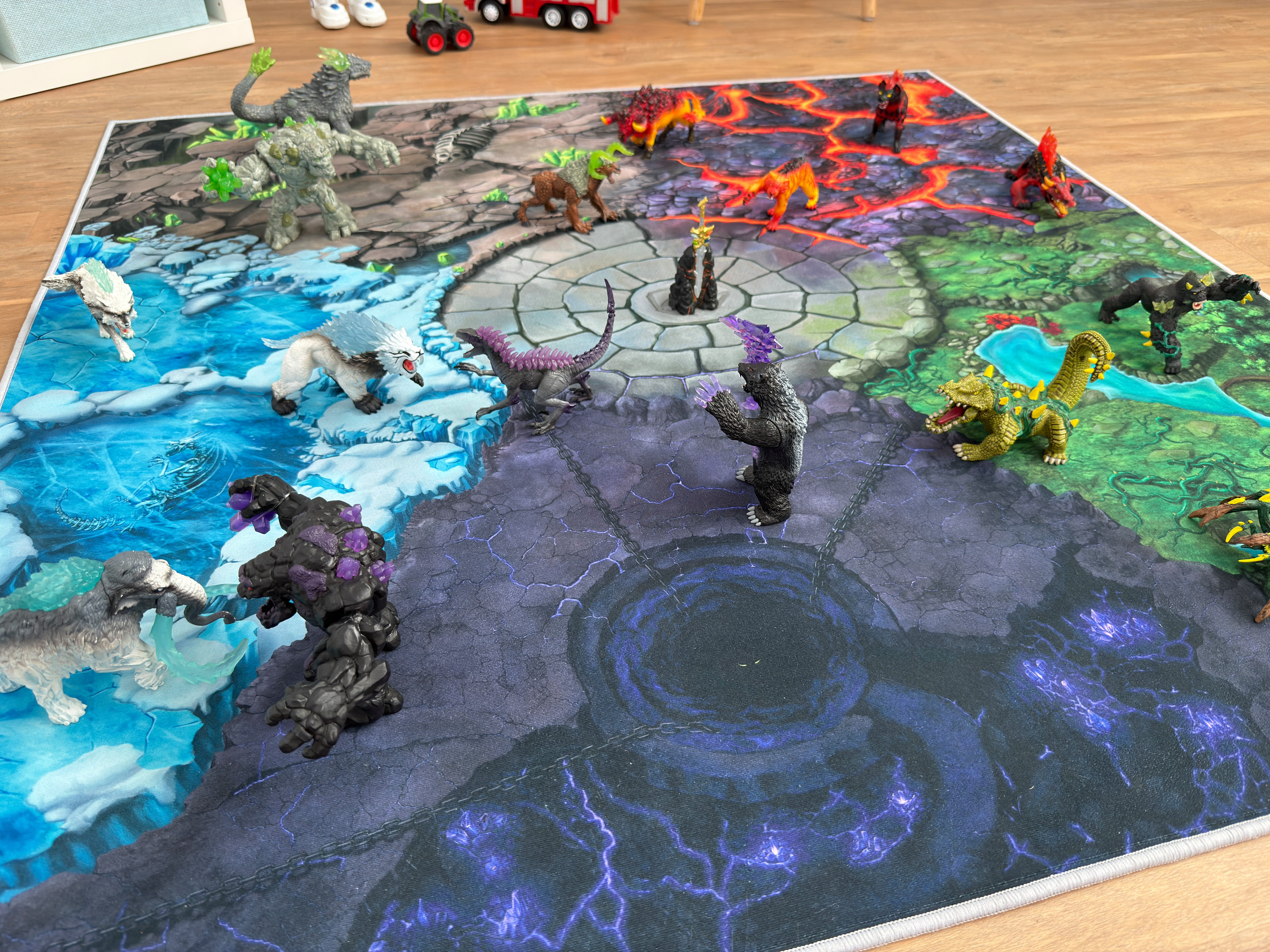 SkippiDoo Kinderteppich Spielteppich Kinderteppich Fantasy World für z.B. Schleich® Eldrador®, Für z.B. Schleich® Eldrador® Figuren passend – Bild 5 von 5