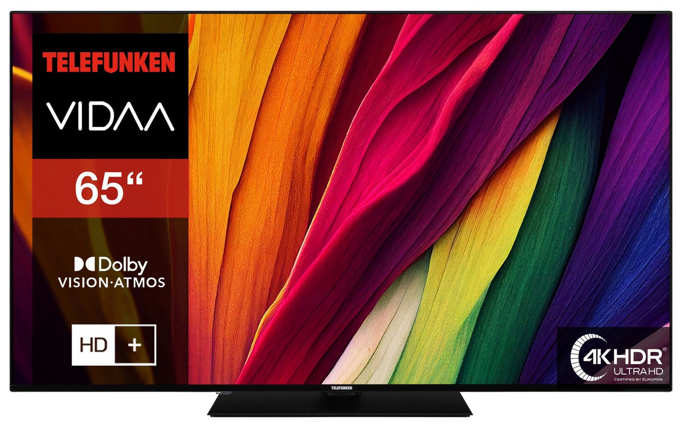 Telefunken XU65VP750M LCD-LED Fernseher (164 cm/65 Zoll, 4K Ultra HD, VIDAA Smart TV, VIDAA Smart TV, HDR Dolby Vision, Triple-Tuner, 6 Monate HD) schwarz ! RABATT: 31.32% Telefunken XU65VP750M LCD-LED Fernseher (164 cm/65 Zoll, 4K Ultra HD, VIDAA Smart TV, VIDAA Smart TV, HDR Dolby Vision, Triple-Tuner, 6 Monate HD) schwarz ! RABATT: 31.32%