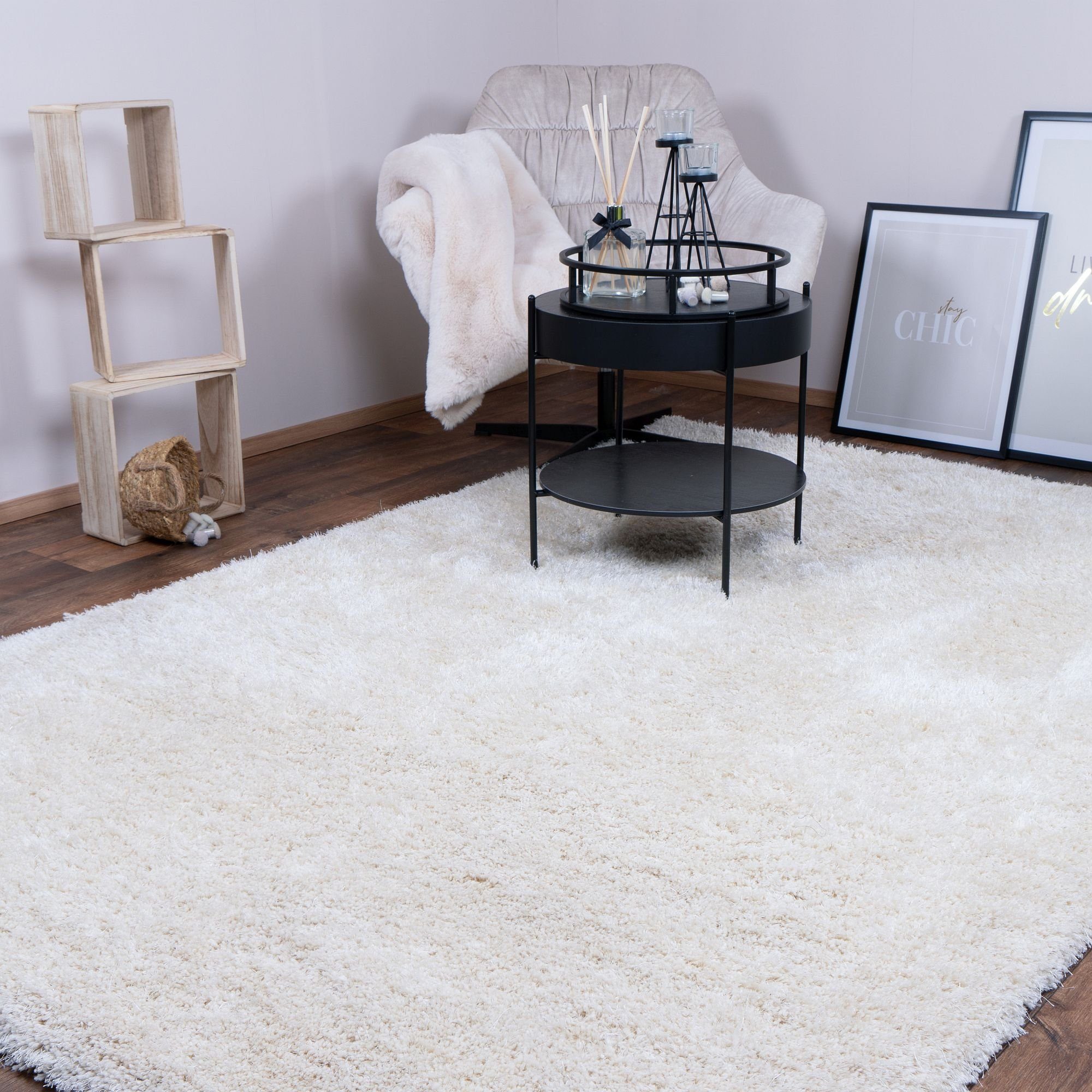 Consilio Concept Designteppich MONA Teppich Wohnzimmer Hochflor Shaggy lang günstig online kaufen