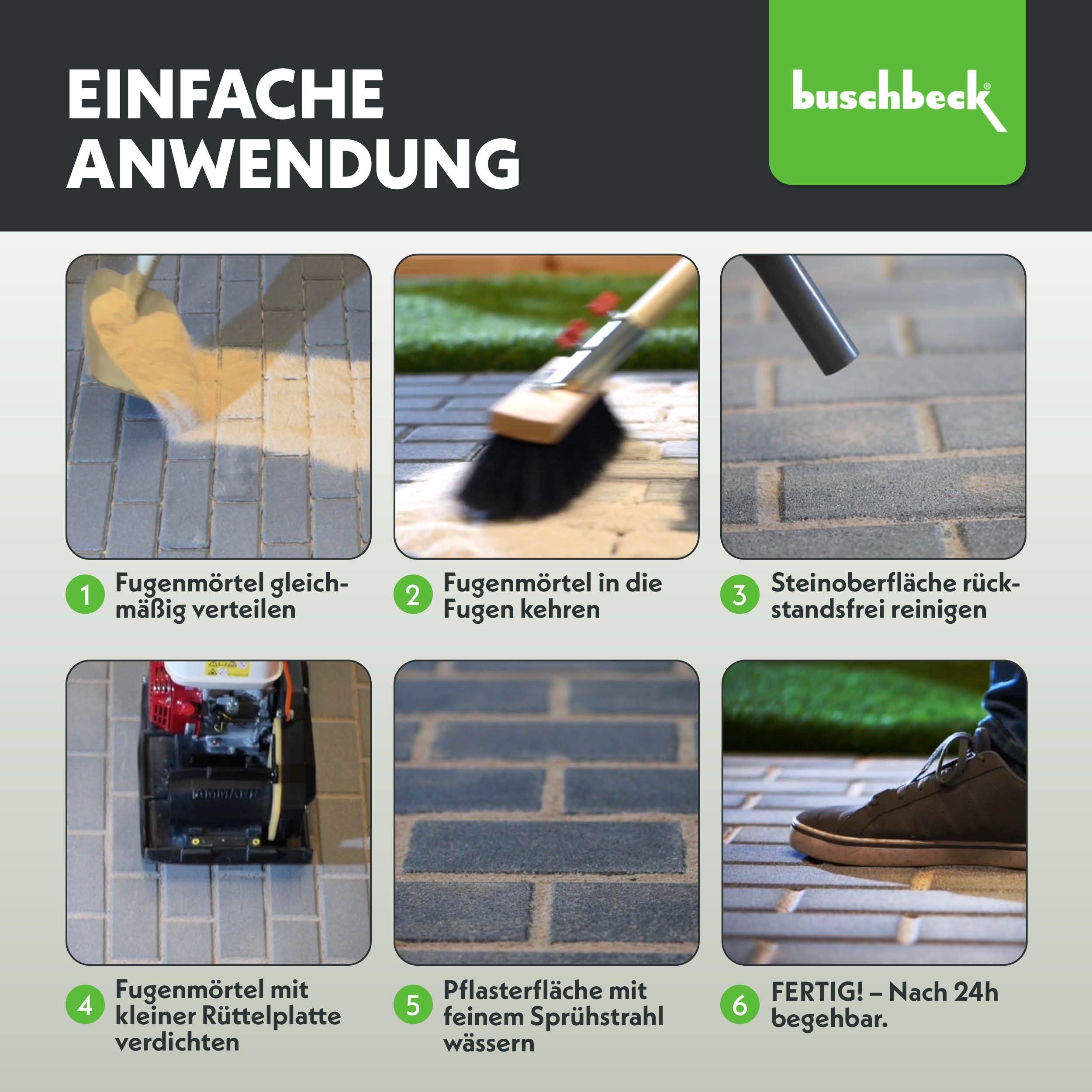 Rohrschneider Fugenmörtel Buschbeck – Fugenmörtel außen, 15 kg – Bild 4 von 5