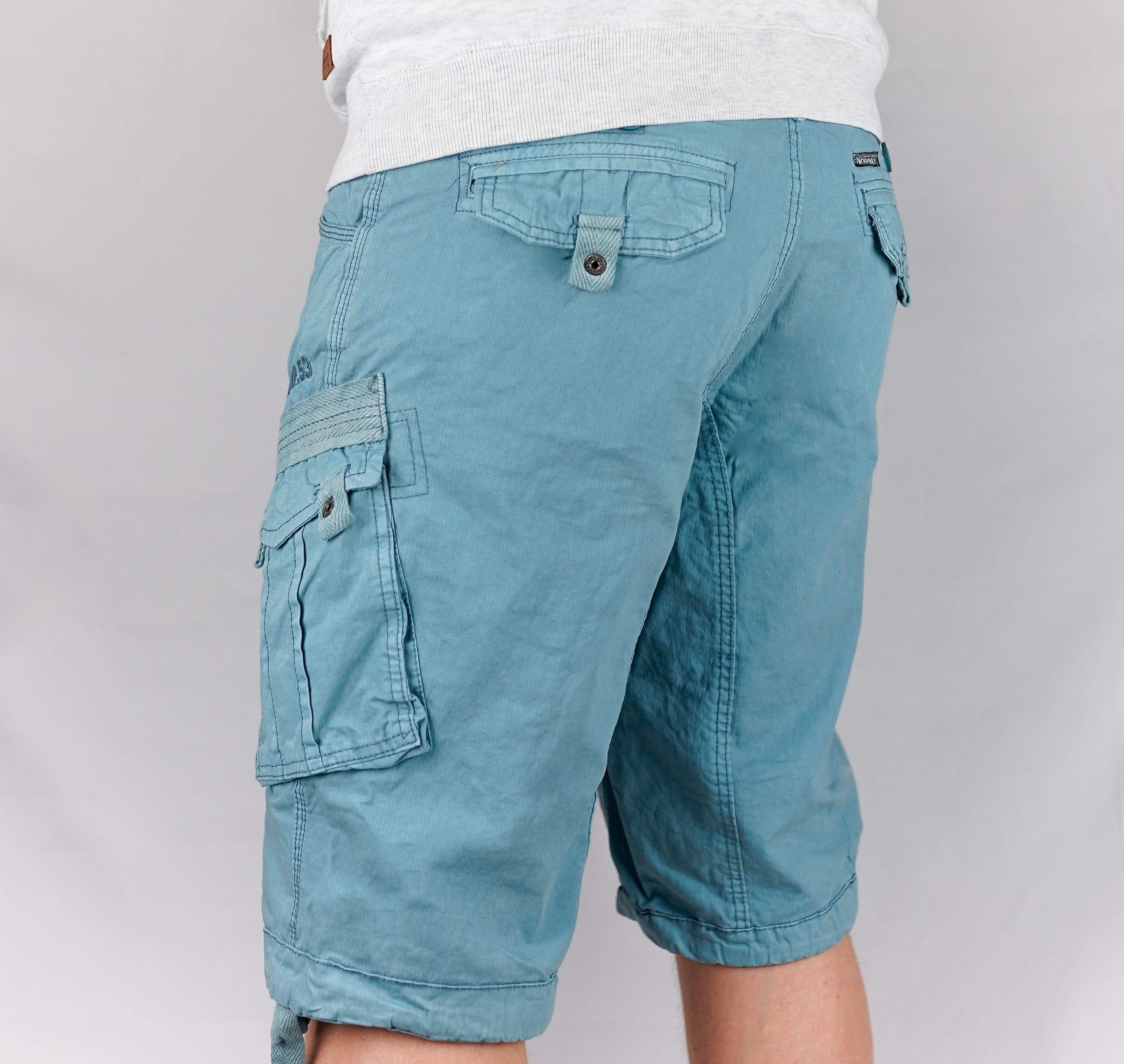 Geographical Norway Cargoshorts kurze Hose aus Baumwolle, Sommer-Bermuda (Packung, 1-tlg) Herrenshorts mit Gürtel Größe S bis 5XL