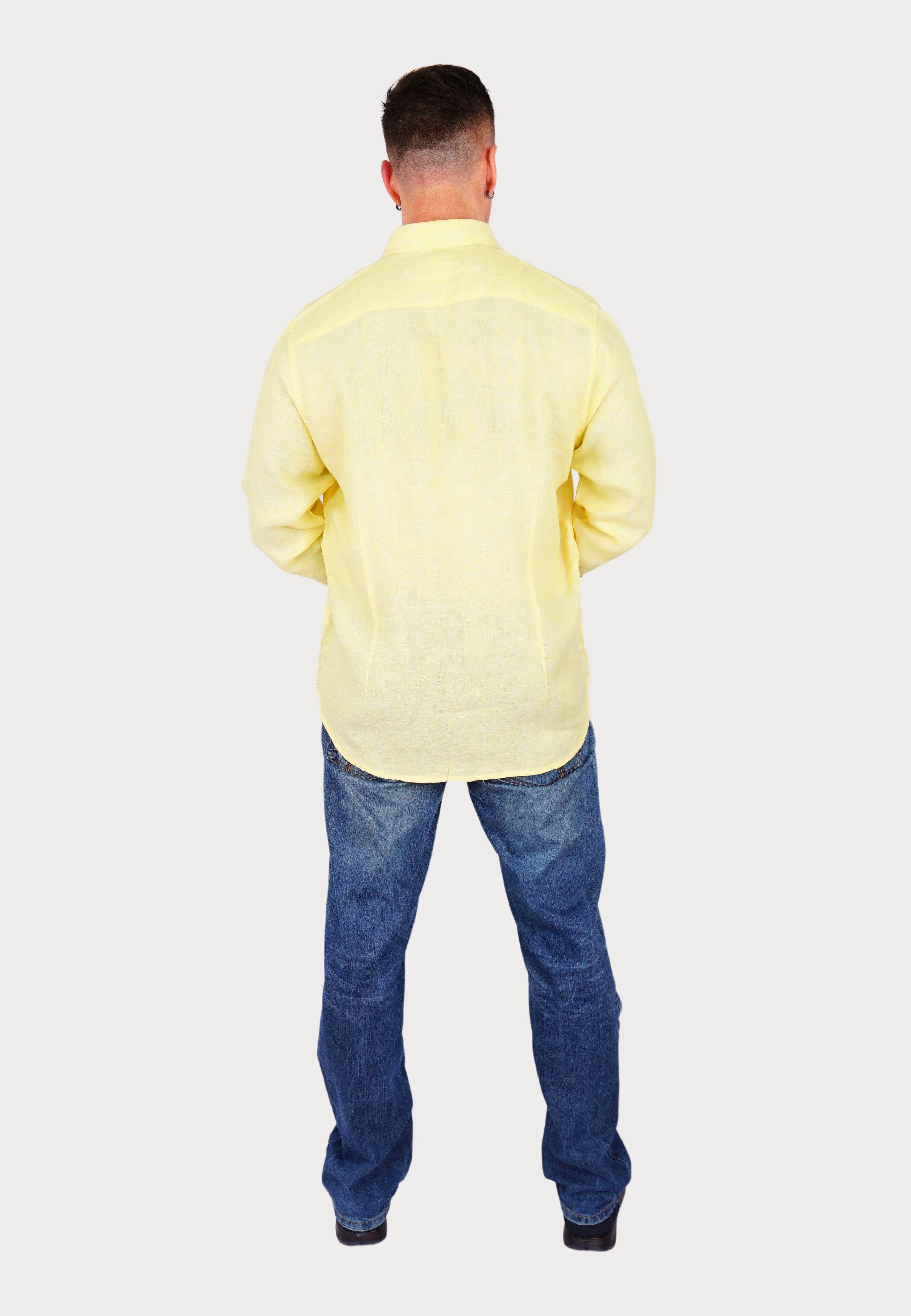 U.S. Polo Assn. Langarmhemd Hemd Leinenhemd Button Down Linenshirt (1-tlg)