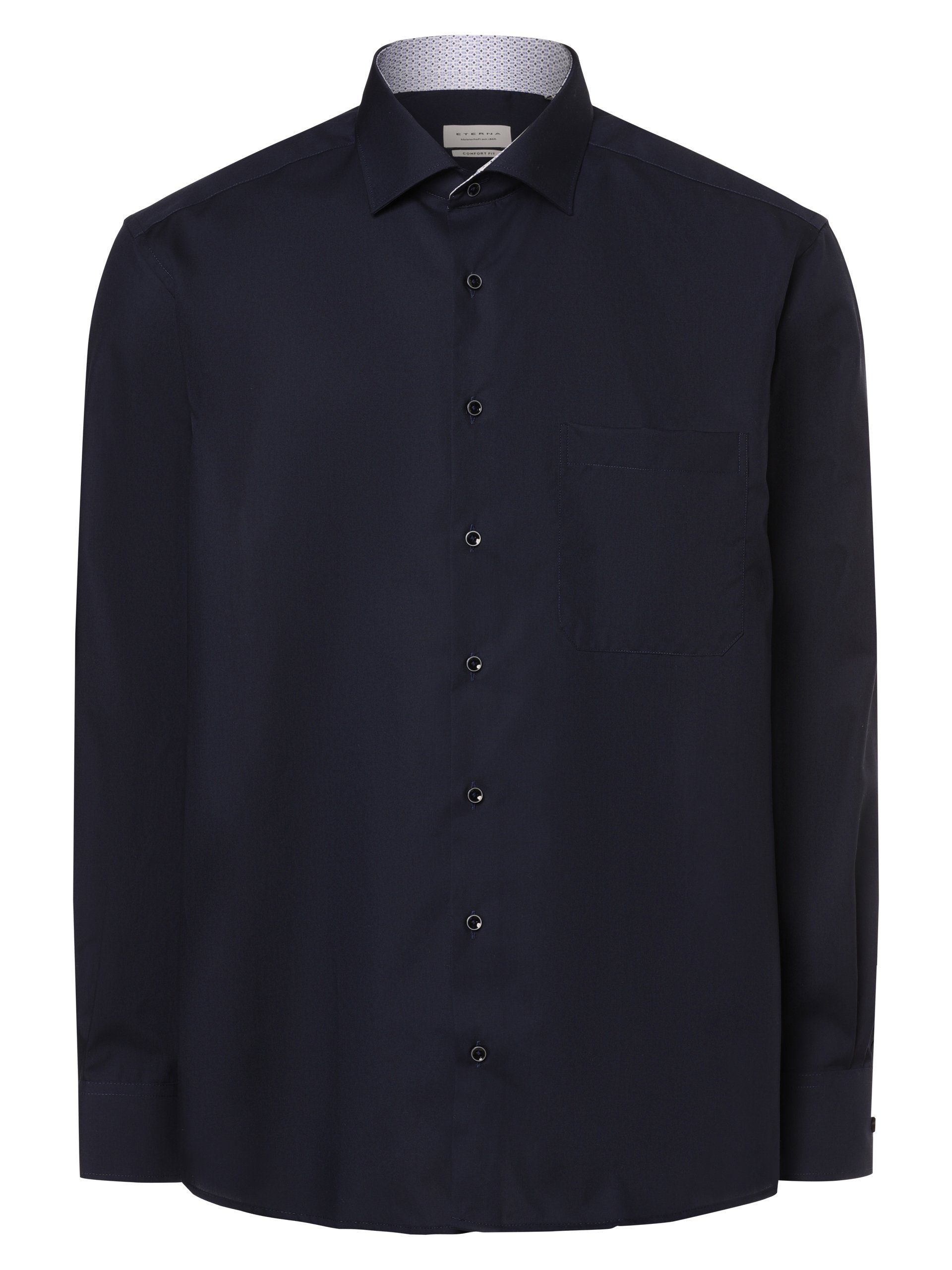 ETERNA LANGARM HEMD COMFORT FIT TWILL BLAU/WEISS GESTREIFT