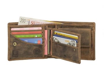 Greenburry Geldbörse Vintage, Portemonnaie, Lederbörse, Herrenbörse mit herausnehmbarem Ausweisetui