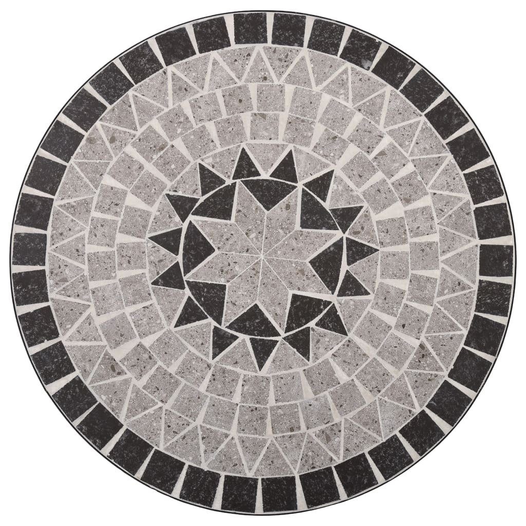 Grau, Mosaik 3-tlg. Bistro-Set Keramik (3-tlg) vidaXL Gartenlounge-Set