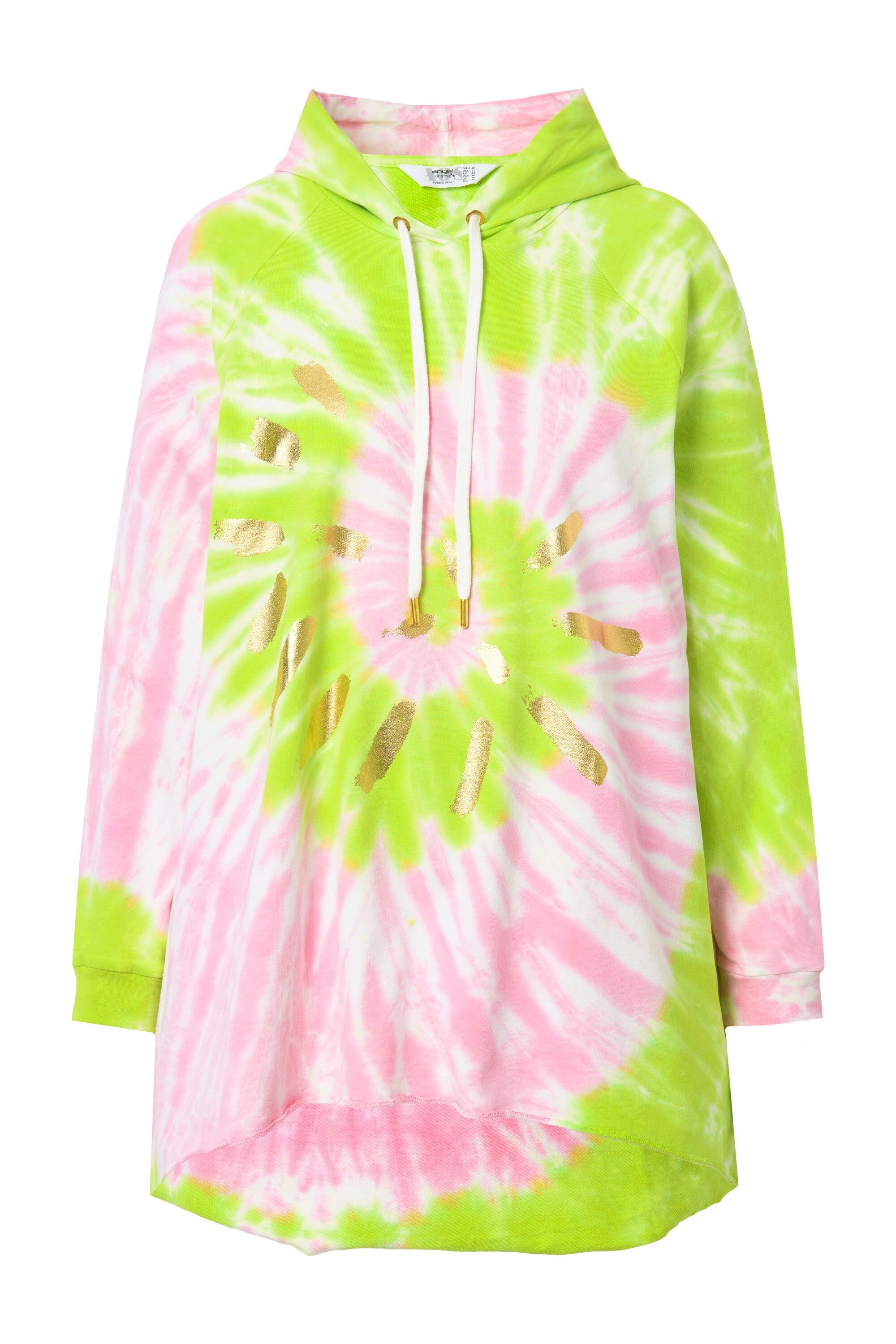 Angel of Style Sweatshirt Hoodie A-Linie Batikdruck gerundeter Saum günstig online kaufen