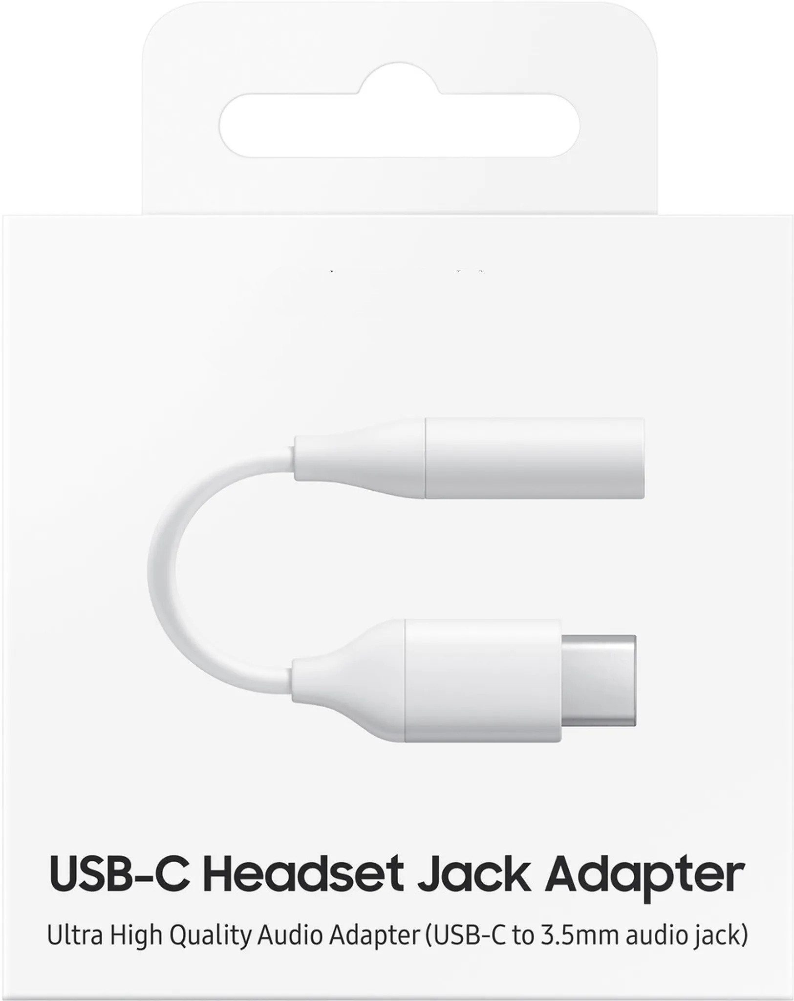 IK-Handelsgruppe EE-UC10JUWEGUS Adapter für Samsung Audio-Adapter USB-C zu 3,5-mm-Klinke, 10 cm, Weiß