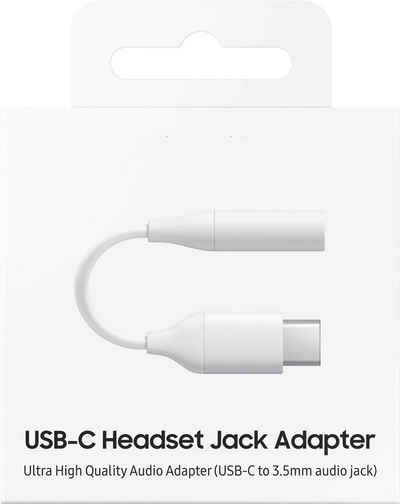 IK-Handelsgruppe EE-UC10JUWEGUS Adapter für Samsung Audio-Adapter USB-C zu 3,5-mm-Klinke, 10 cm, Weiß