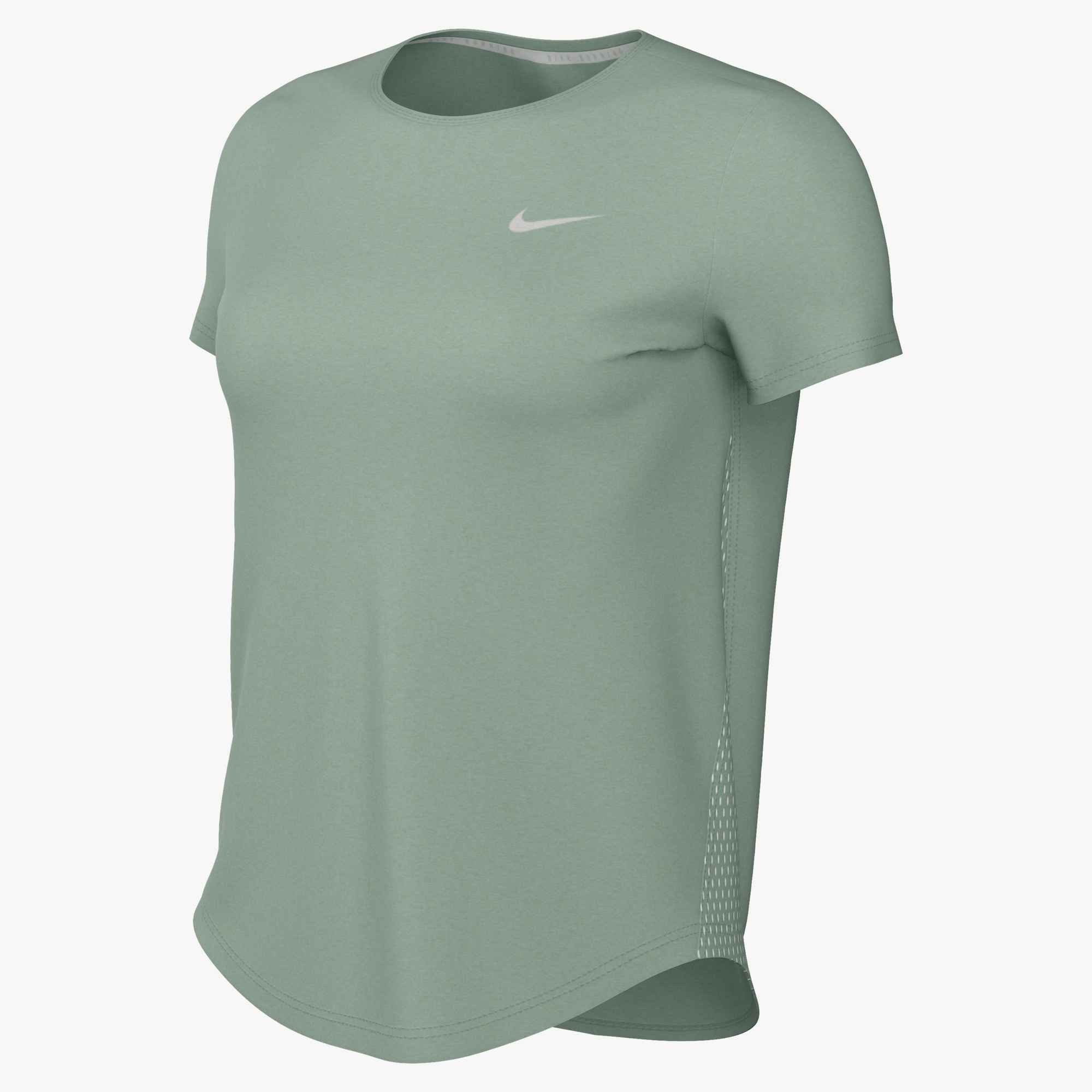 Nike Laufshirt W NK TEMPO DF SS TOP mit reflektierendem Logo, atmungsaktiv, schnell trocknend