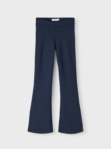 Name It Jerseyhose NKFFRIKKALI für Mädchen mit ausgestelltem Bein und Viskose unifarben, casual, ausgestellt, Viskosemix, ohne Kragen – Bild 4 von 5