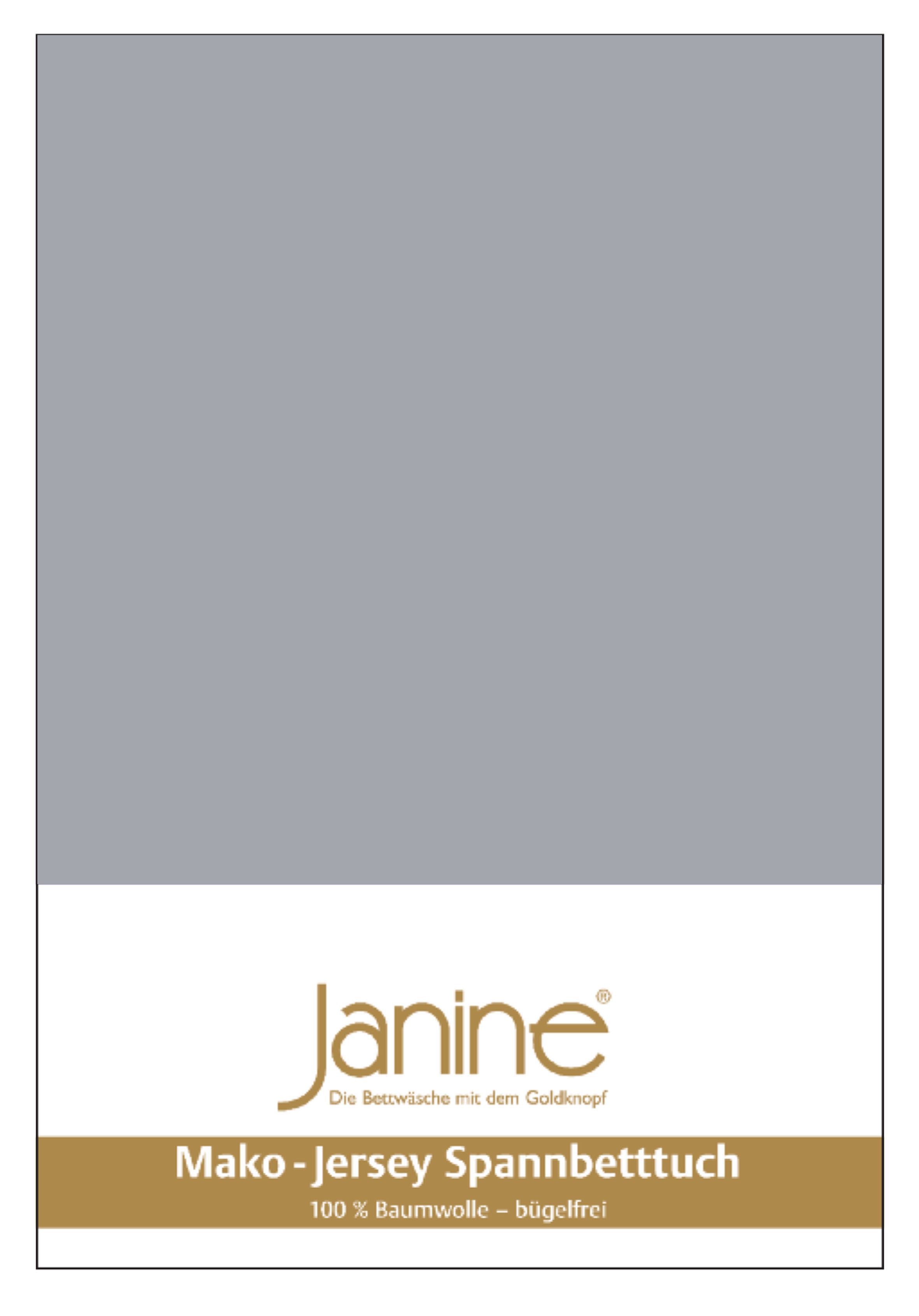 Janine Spannbettlaken MAKO-FEINJERSEY 5007, Mako-Jersey, Gummizug: rundum, (1 Stück), aus 100% Baumwolle, für Matratzen bis 26 cm Höhe – Bild 4 von 5