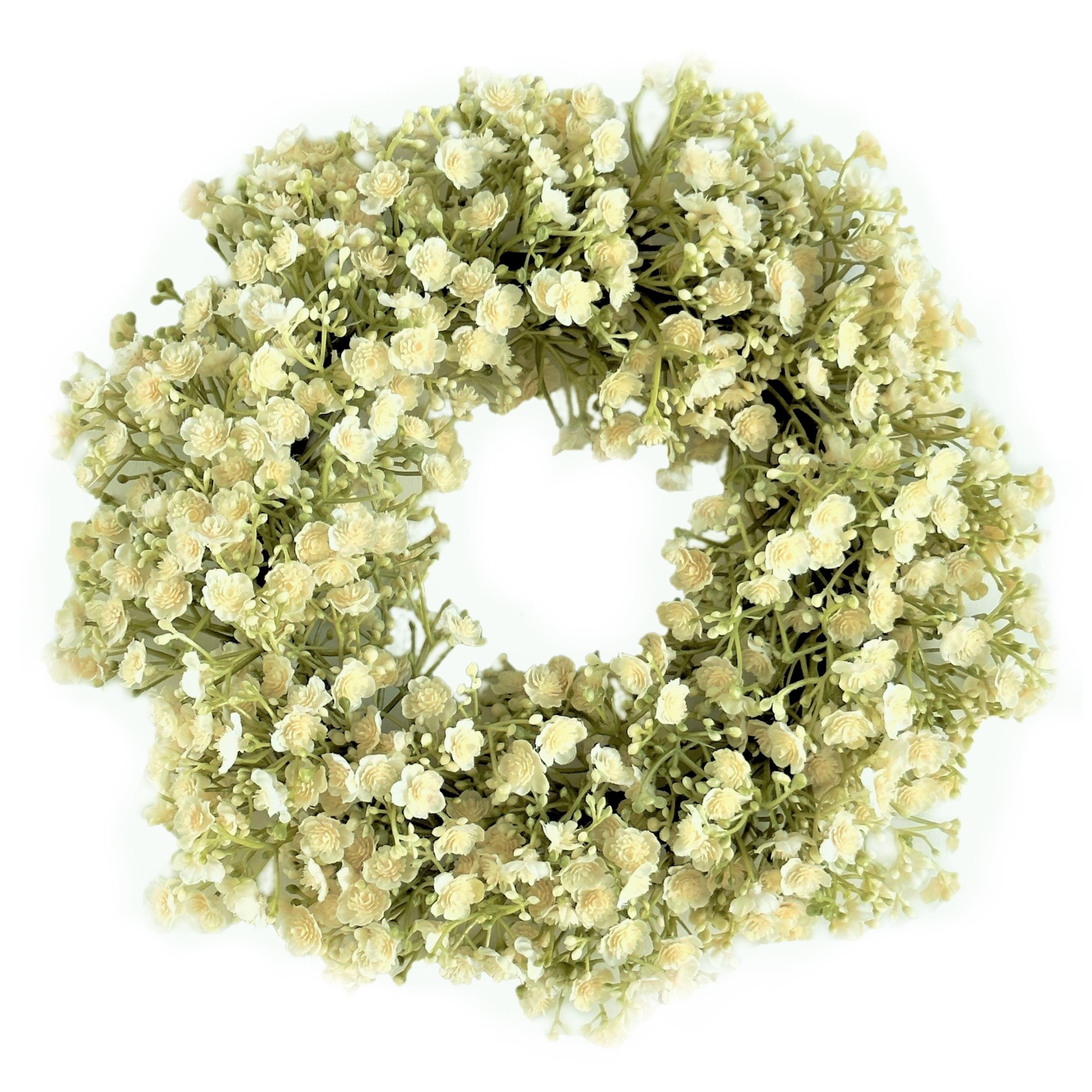 Kunstkranz Künstlicher GYPSOKRANZ Schleierkraut 27-30 cm CREME, Floratexx G günstig online kaufen