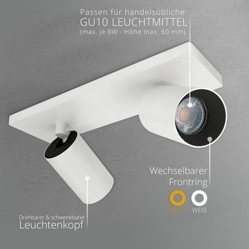 SSC-LUXon Aufbauleuchte Deckenstrahler ALVO 2 Spot, 2x GU10 Fassung