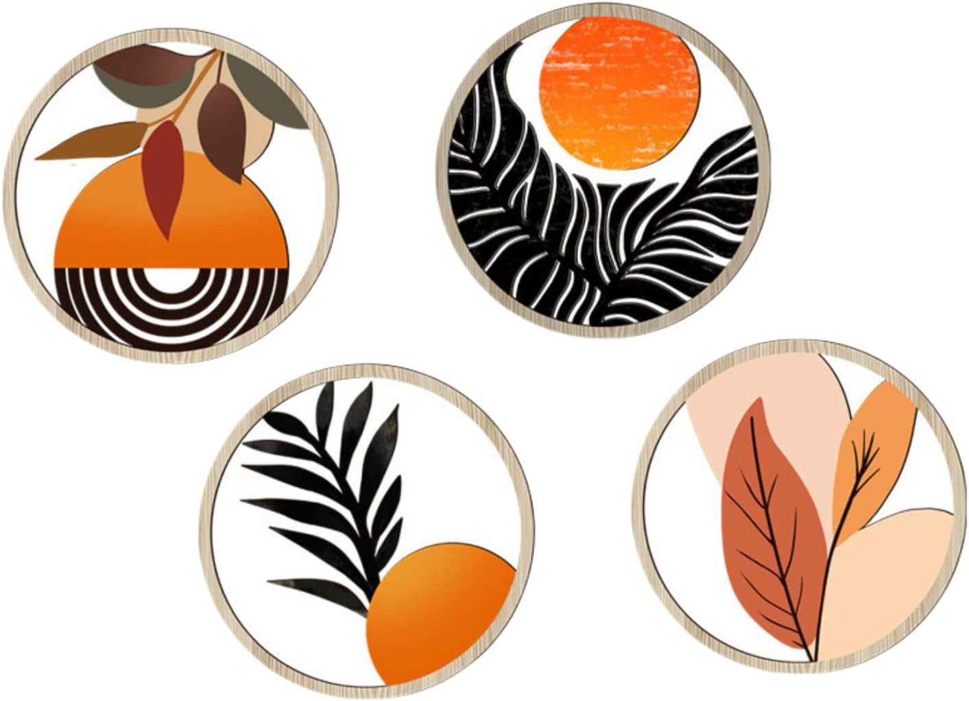 Coonoor Poster 4 Stück Boho Holz-Wandkunst Hängend Wanddekoration, (4 St), günstig online kaufen