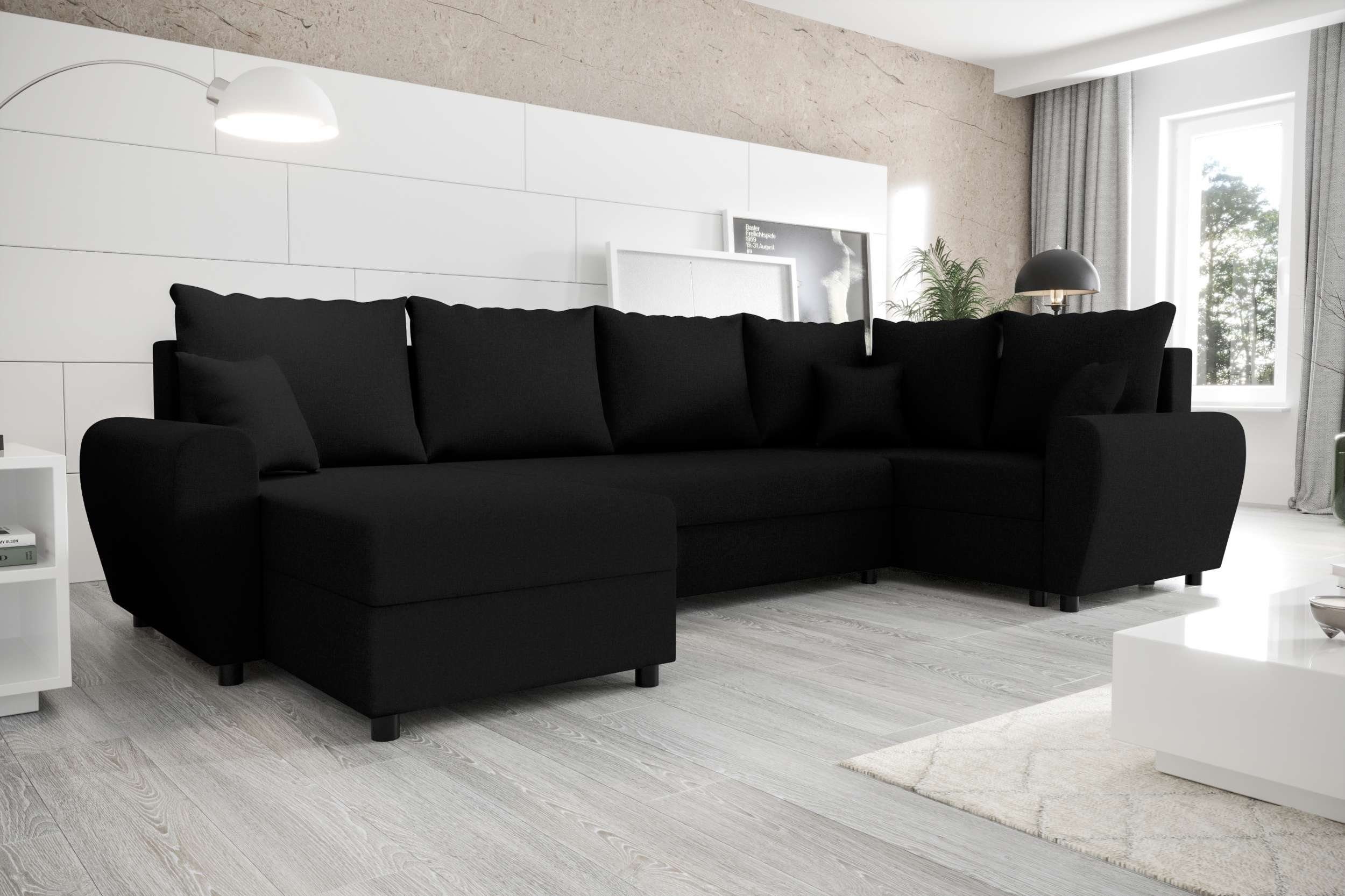 Stylefy Wohnlandschaft Sitzkomfort, mit mit Bettfunktion, Sofa, Bettkasten, U-Form, Haven, Modern Eckcouch, Design