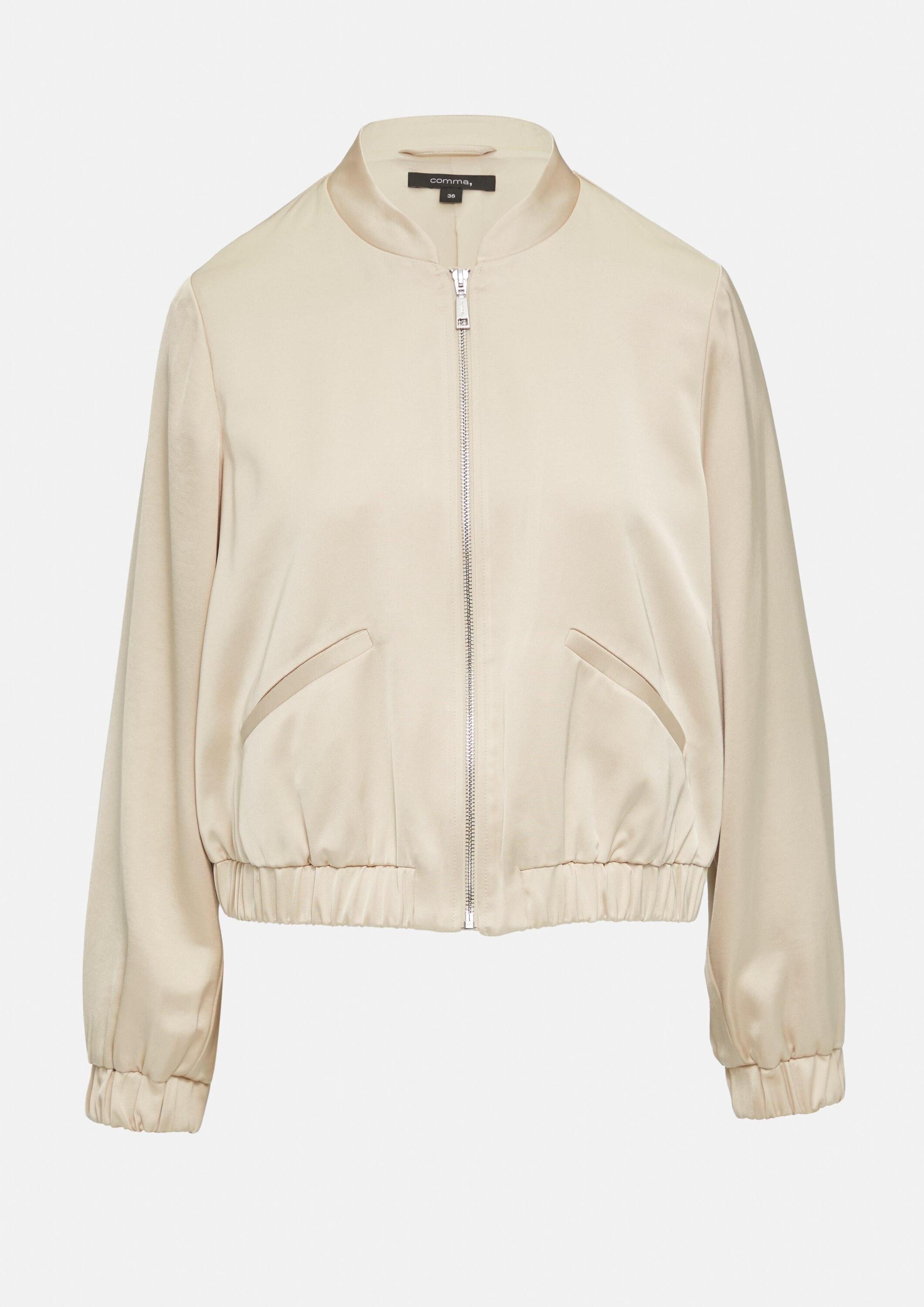 comma Funktionsjacke Indoor-Jacke Blouson aus Satin