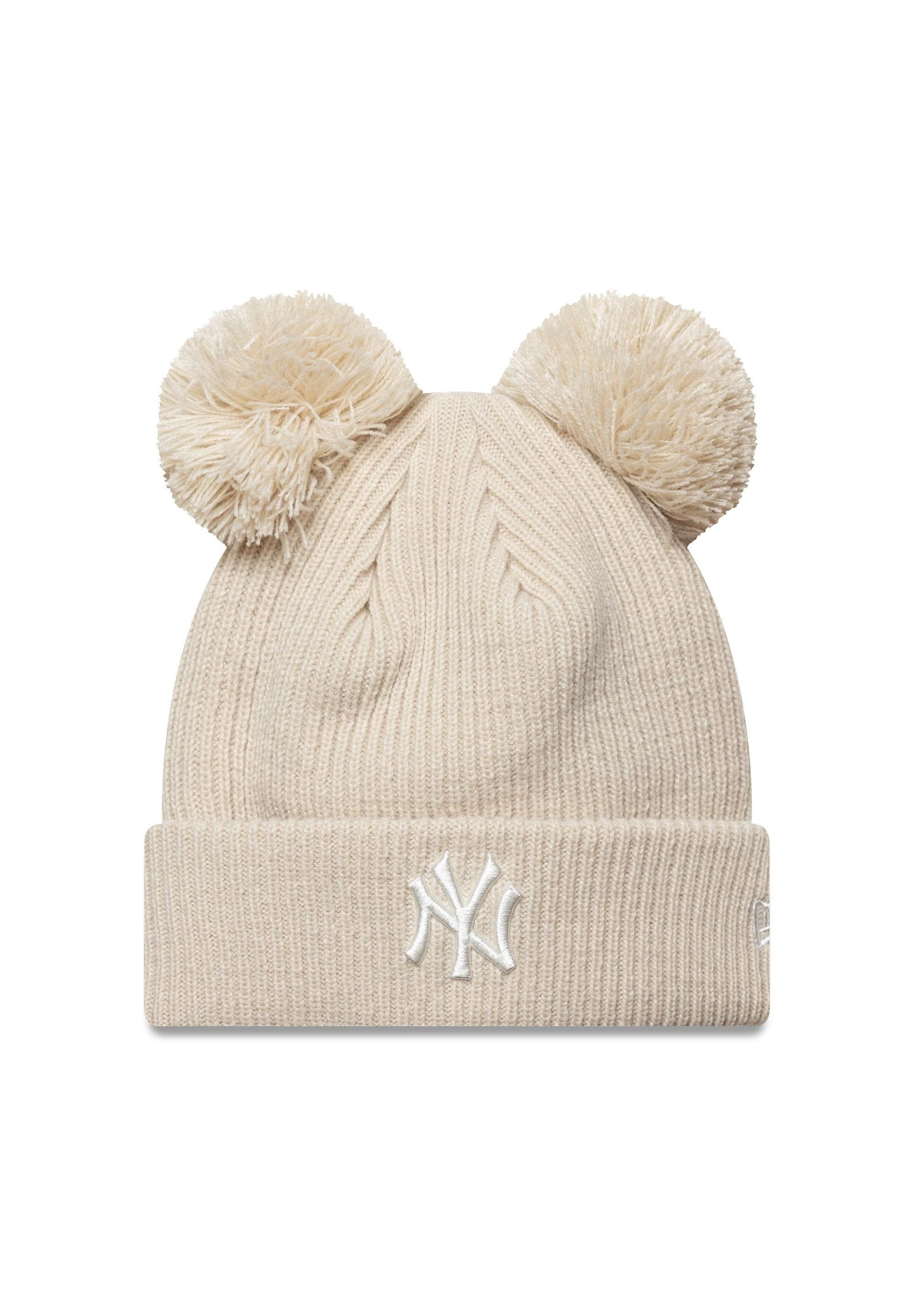 New Era Bommelmütze New York Yankees Women Double Pom Beanie New Era MLB Beige (1-St)
