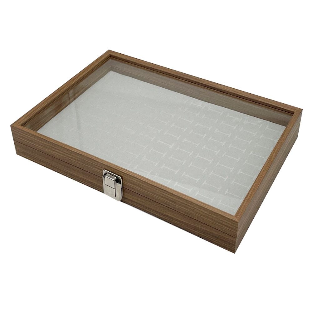 mixed24 Schmuckkasten Holz Ringlade 100 Schlitze Ringe Ohrringe Aufbewahrun günstig online kaufen