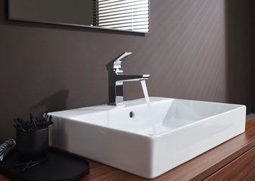 hansgrohe Waschtischarmatur Metropol 10cm, mit Hebelgriff für Handwaschbecken mit Push-Open Ablauf