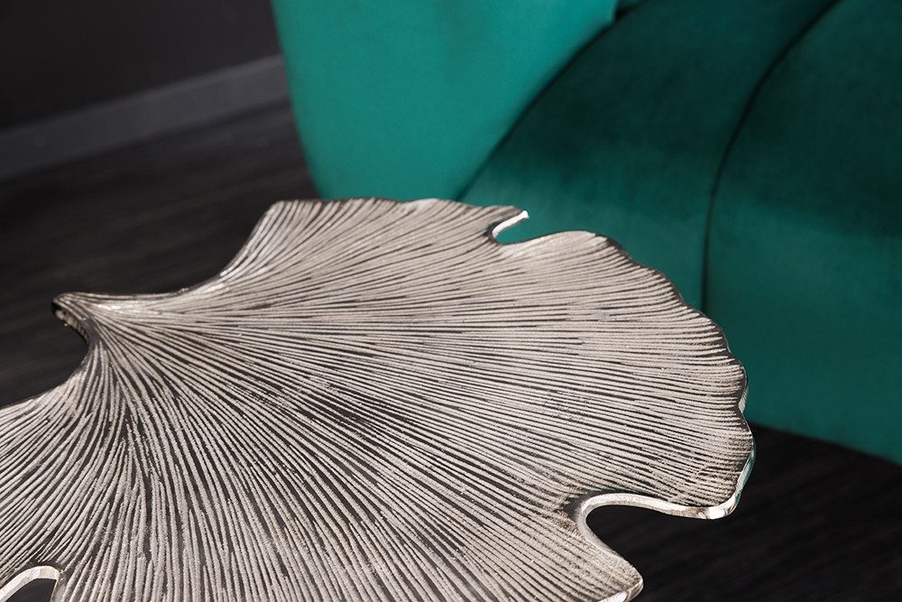 riess-ambiente Beistelltisch GINKGO LEAF 55cm silber (Einzelartikel, 1-St), Wohnzimmer · Metall · Handarbeit · Boho – Bild 4 von 5