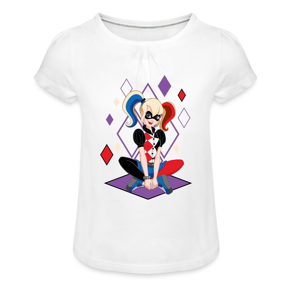 Spreadshirt T-Shirt Super Hero Girls Harley Quinn Mädchen T-Shirt Twist (1-tlg)