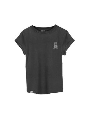 FUXBAU T-Shirt Frauen Stay Salty T-Shirt - salzschwarz Stay Salty Print, besondere Waschung