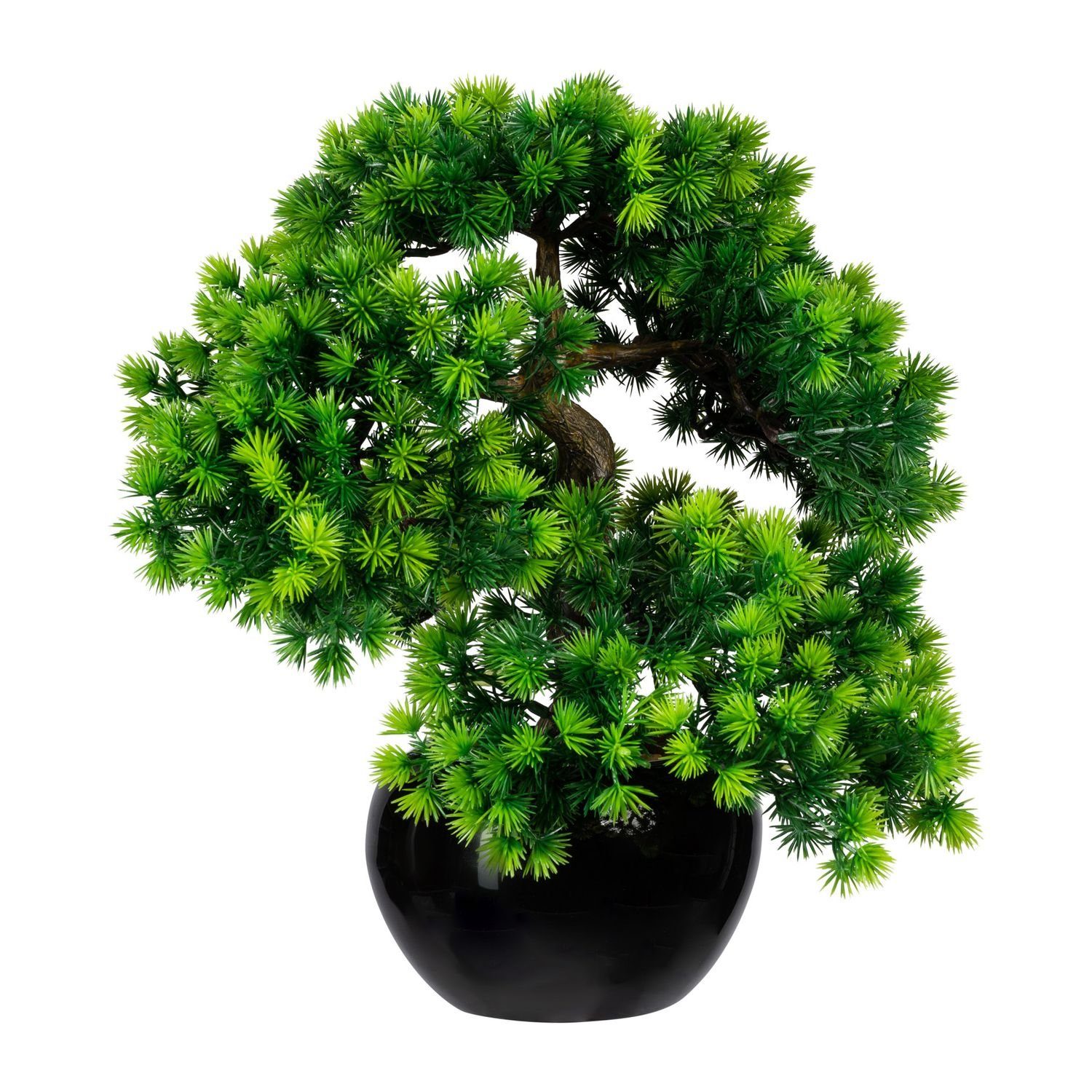 Kunstbonsai Künstlicher Bonsai Lärche 37cm im Keramiktopf, Fuchs Versand 24/7