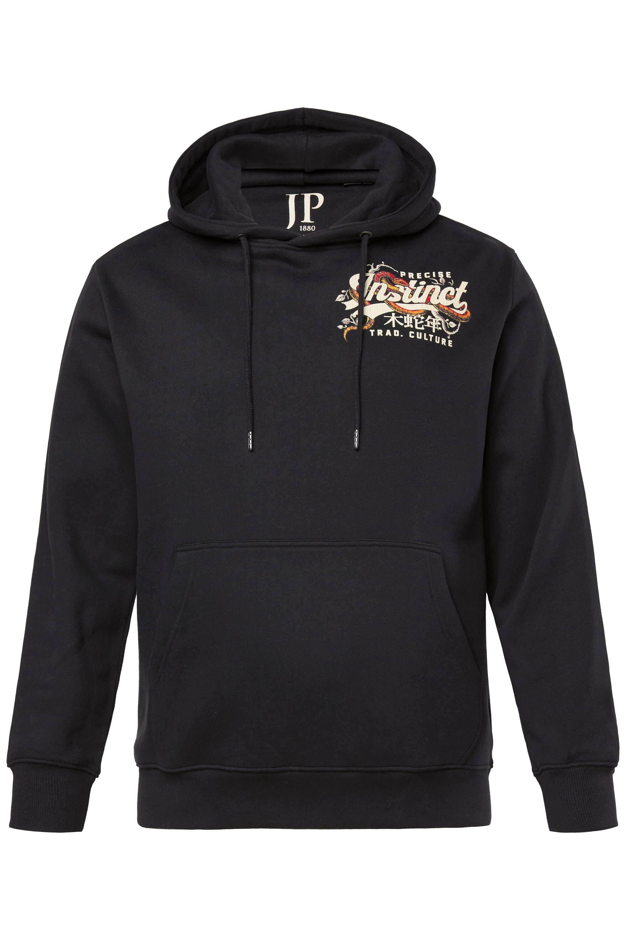 JP1880 Sweatshirt JP1880 Hoodie Brustprint Kapuze Kängurutasche günstig online kaufen
