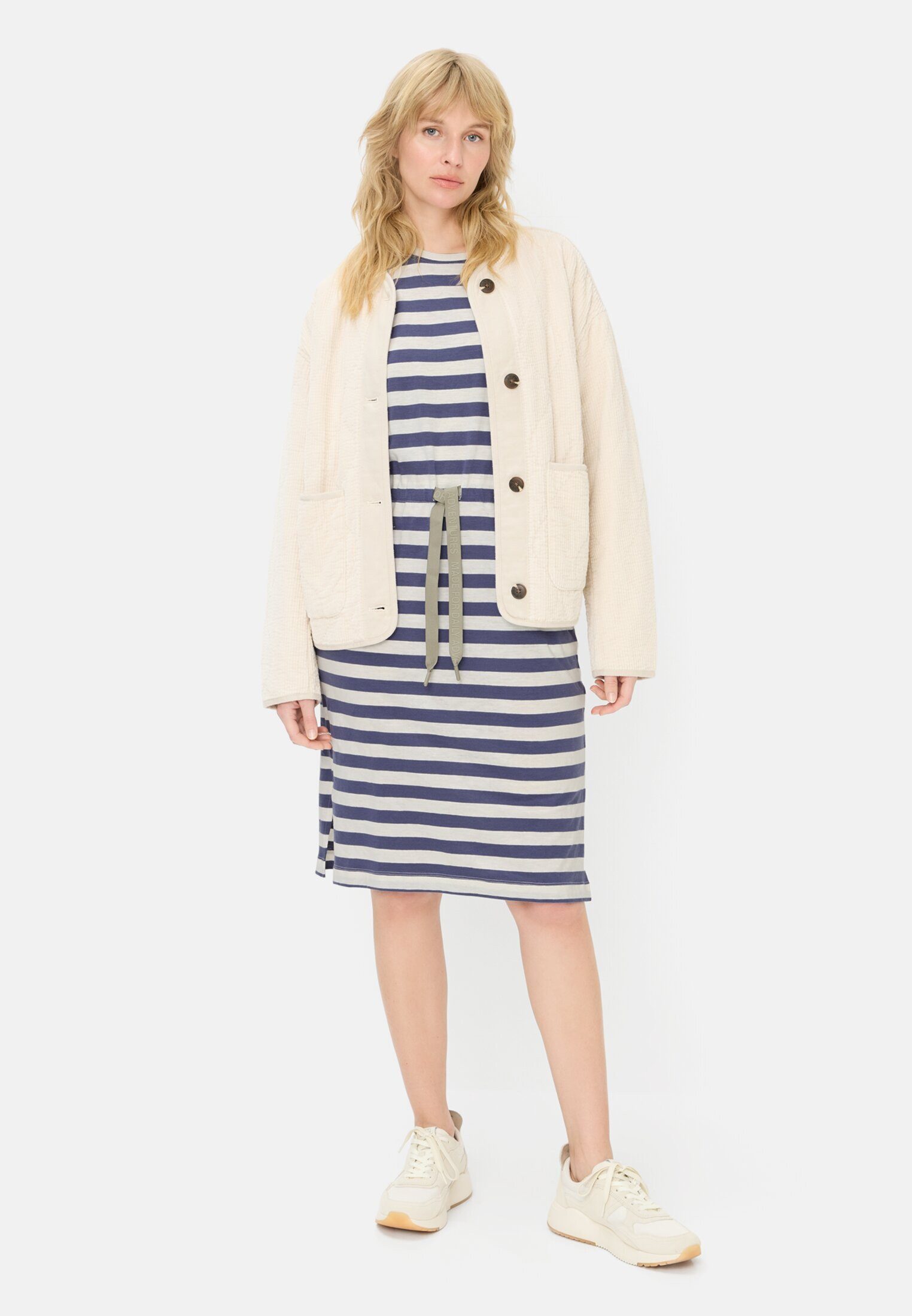 camel active Shirtkleid mit Tunnelzug Kurzarm
