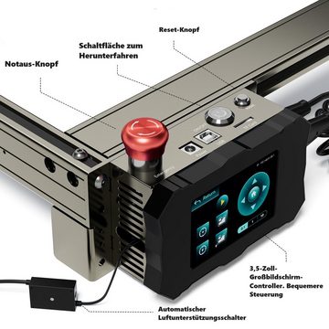 ATOMSTACK Graviergerät S40 pro, 100-240 V, 40-W Lasergravierer mit Doppelter Luftunterstützungspumpe, 1-St., Ein-Knopf-Schalter, Schnitt-/Gravurmodus, 400 x 400 mm Gravurbereich