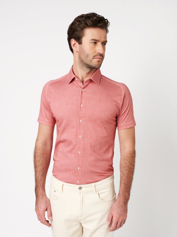 DESOTO Kurzarmhemd Casual Kent 1/2 Jerseyhemd, slim fit