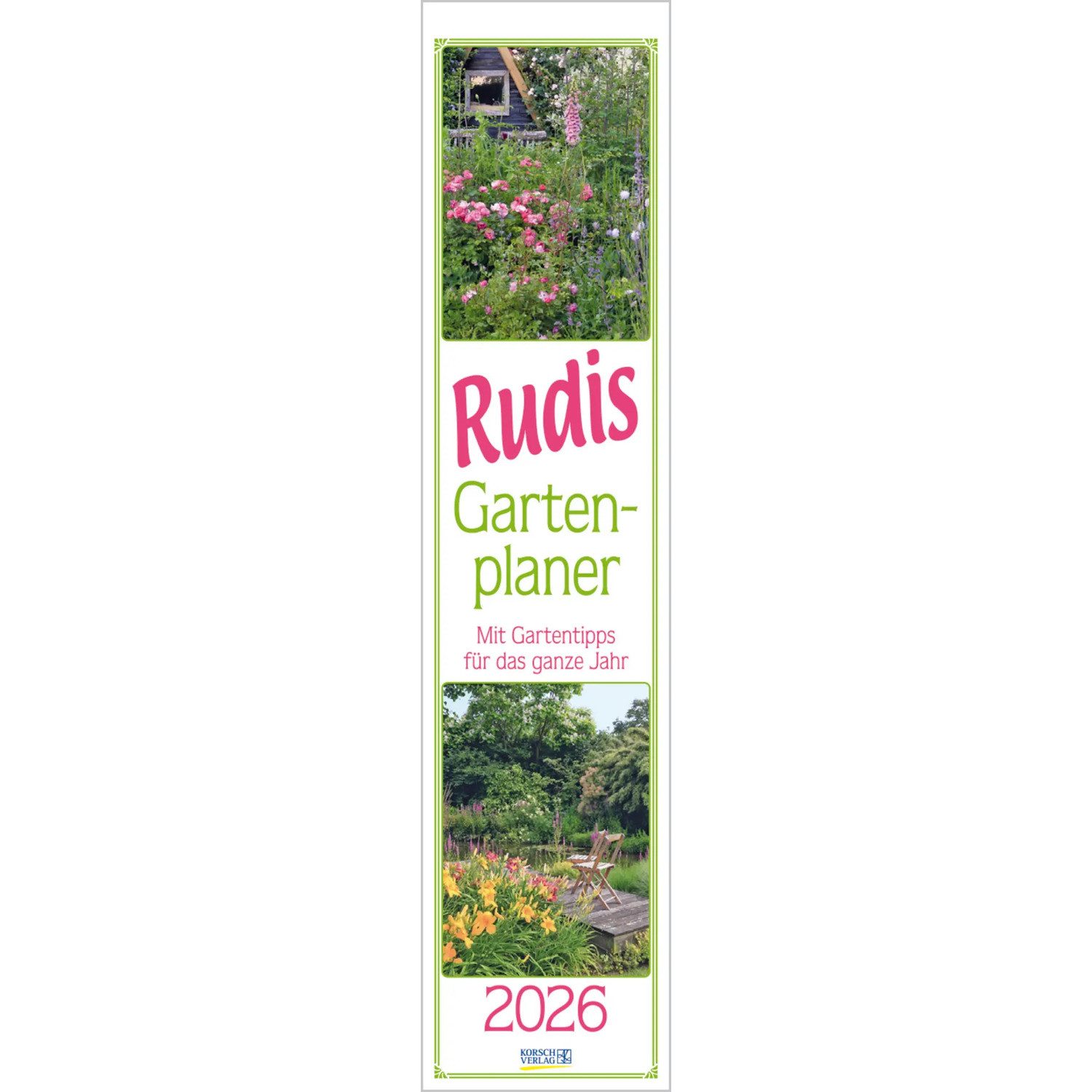 Korsch Verlag Wandkalender Rudis Gartenplaner 2026