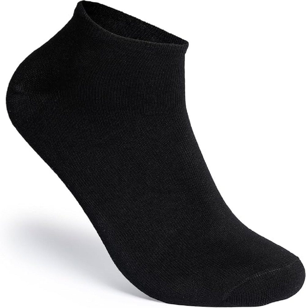 Sneakersocken 10er Sneaker Socken Sneakersocken Halbsocken Unisex Gr. 47-50 Schwarz