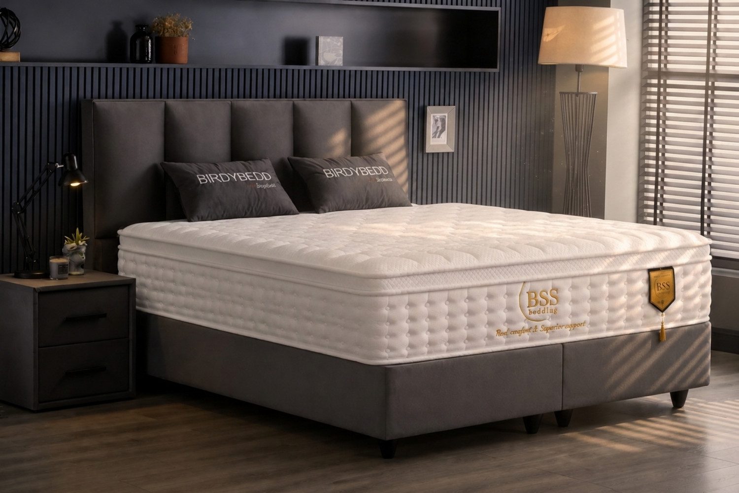 Pointhome Boxspringbett mit Bettkasten, Bett mit Matratze & Stauraum, mit/ohne Nachttisch (140x200 cm, 1 Bettkopfteil, 1x H3 Matratze, 2 Bettkasten, 2 optionale Nachtschrank), Boxbett und Stauraum