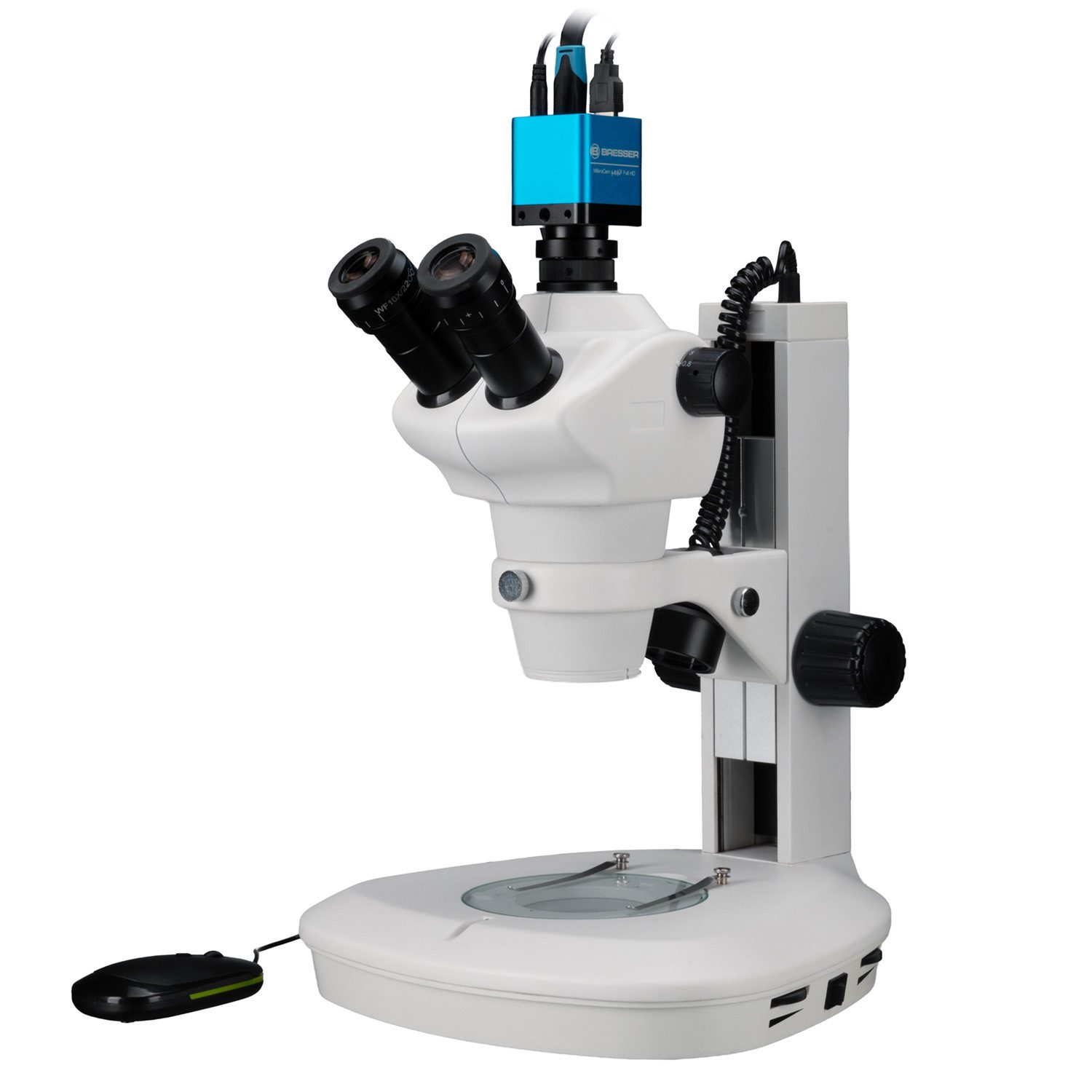 BRESSER Science ETD-201 8-50x Trino Zoom-Stereomikroskop mit MikroCam… Auf- und Durchlichtmikroskop