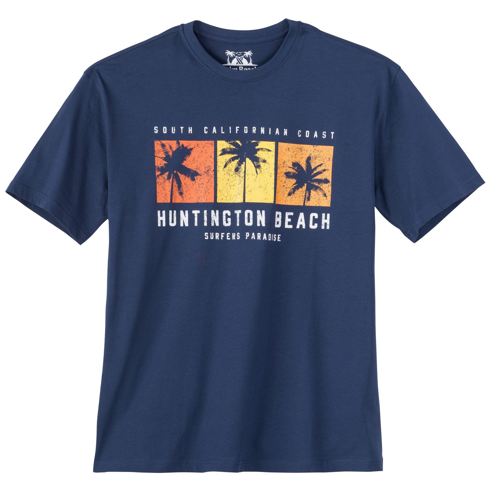 Calm Beach Print-Shirt Calm Beach Übergrößen T-Shirt denimblau Huntington
