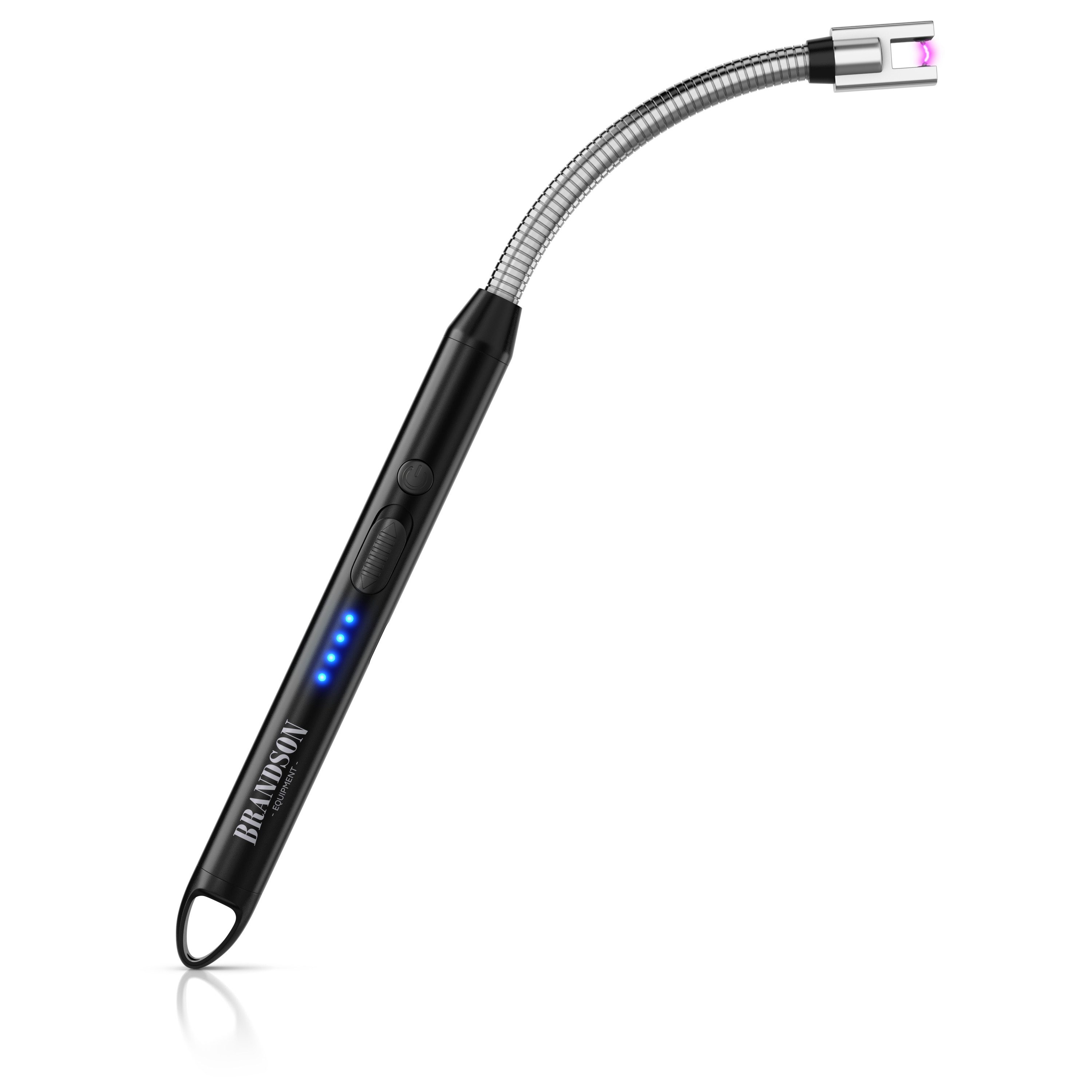 Brandson Feuerzeug elektrisch, Lichtbogen Stabfeuerzeug USB aufladbar, USB-C aufladbar, flexibler Hals für, Kerzen, Gasherde, Grill, Kamin