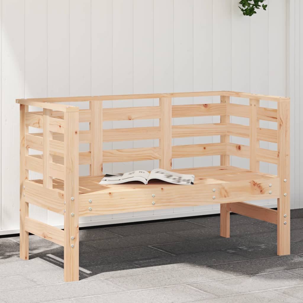 vidaXL Gartenbank Gartenbank 111,5x53x71 cm Massivholz Kiefer (1-St)