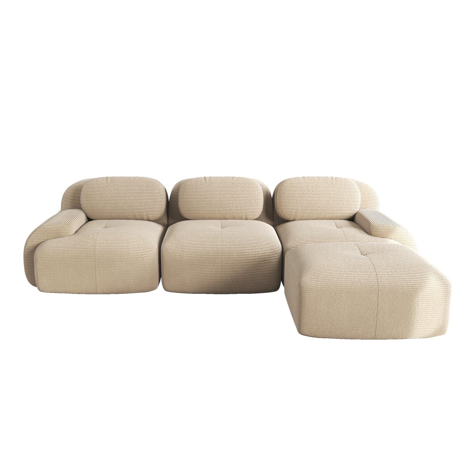 ANYSUN Ecksofa Sofa Ecksofa Loungesofa 4-Sitzer-Sofa mit 1 Beweglicher Hocker, Modulare Sitzelemente,mit extra-breiten Armlehnen, 32D hochelastische Polsterung,für Wohnzimmer und Schlafzimmer Büro