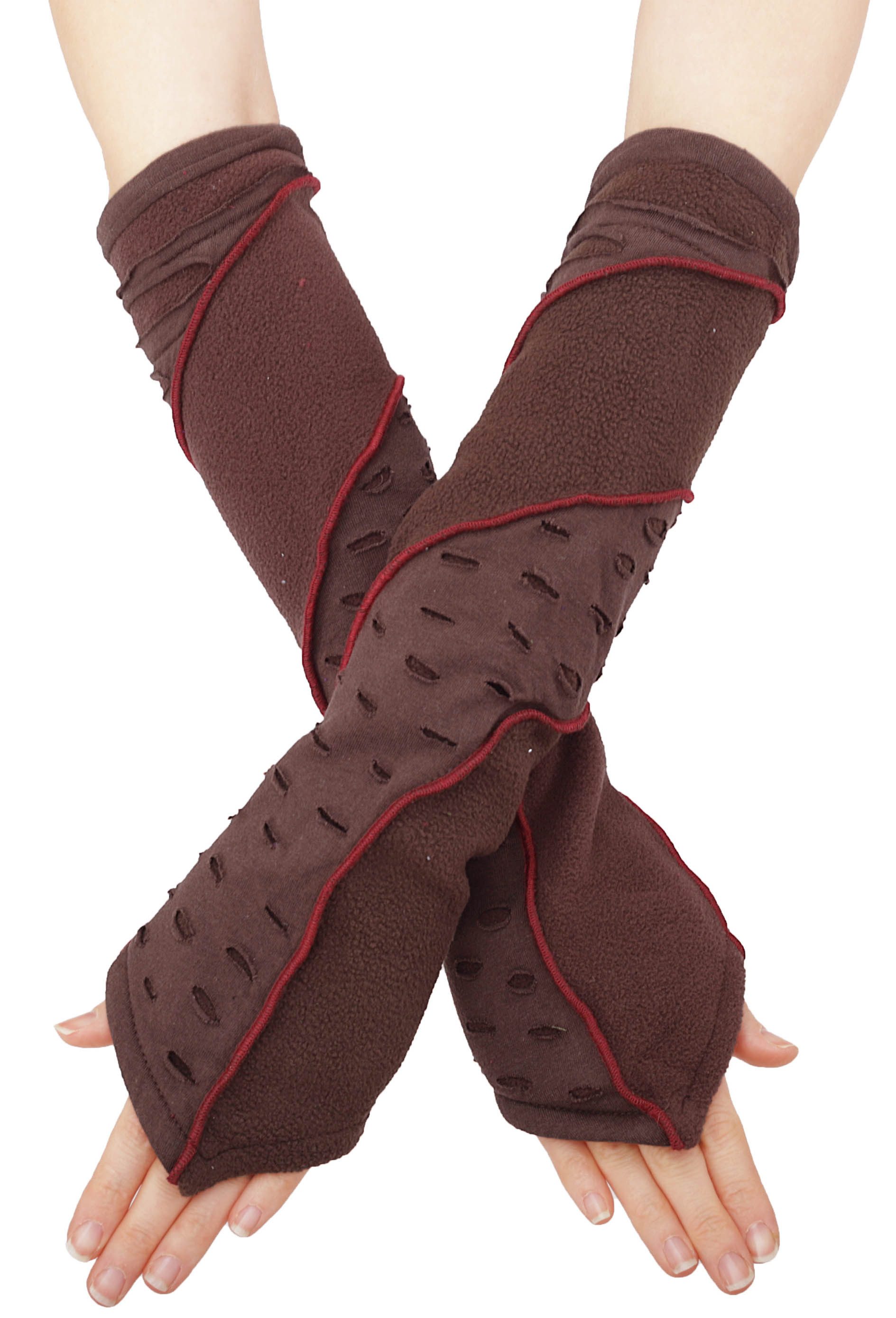 PUREWONDER Armstulpen Armstulpen, dezent und wirkungsvoll für Damen hw8 Braun (1 Paar)