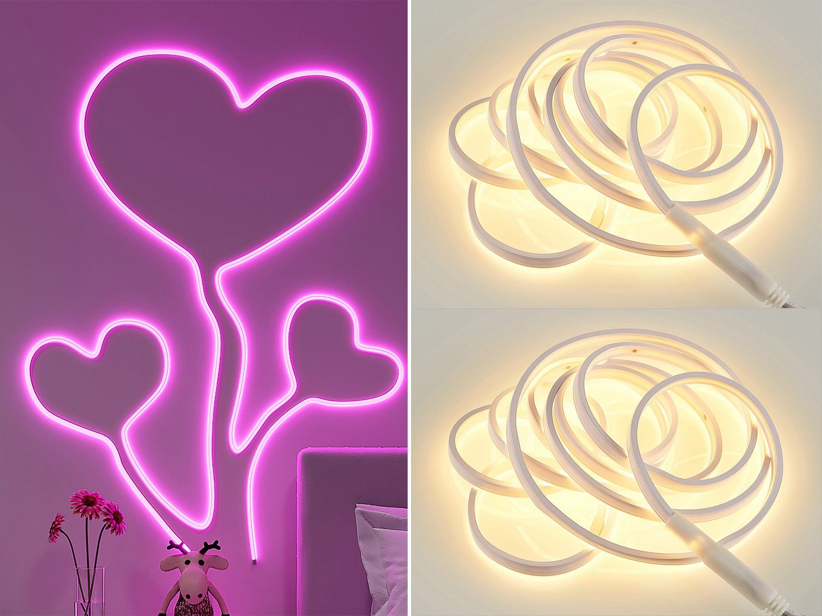 Reality Leuchten LED Stripe, RGBWW Streifen 230v selbstklebend indirekte Wa günstig online kaufen