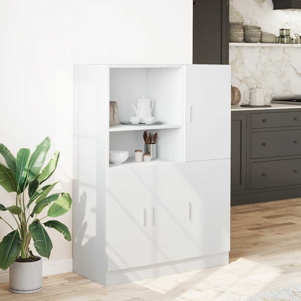 vidaXL Regal 2-tlg. Küchenschrank-Set Weiß Holzwerkstoff, günstig online kaufen